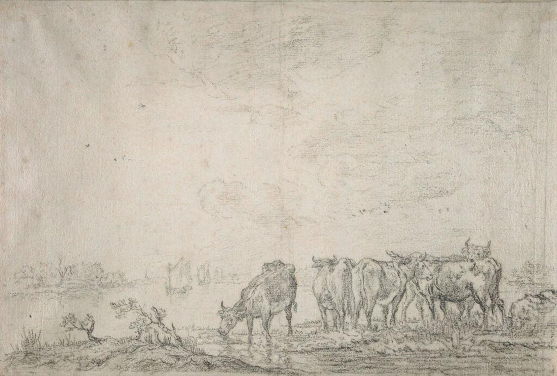 Cows in a Landscape by Karel la Fargue