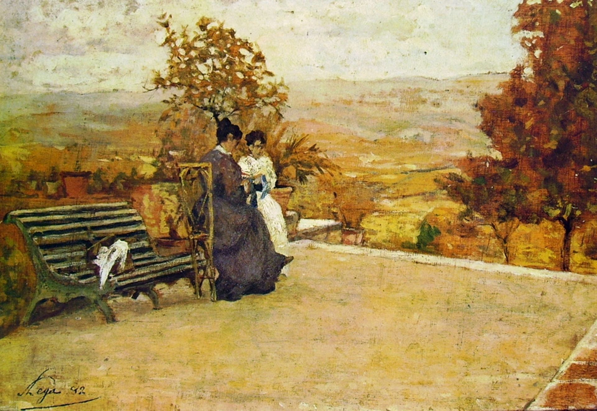 Villa Bandini at the Gabbro by Silvestro Lega