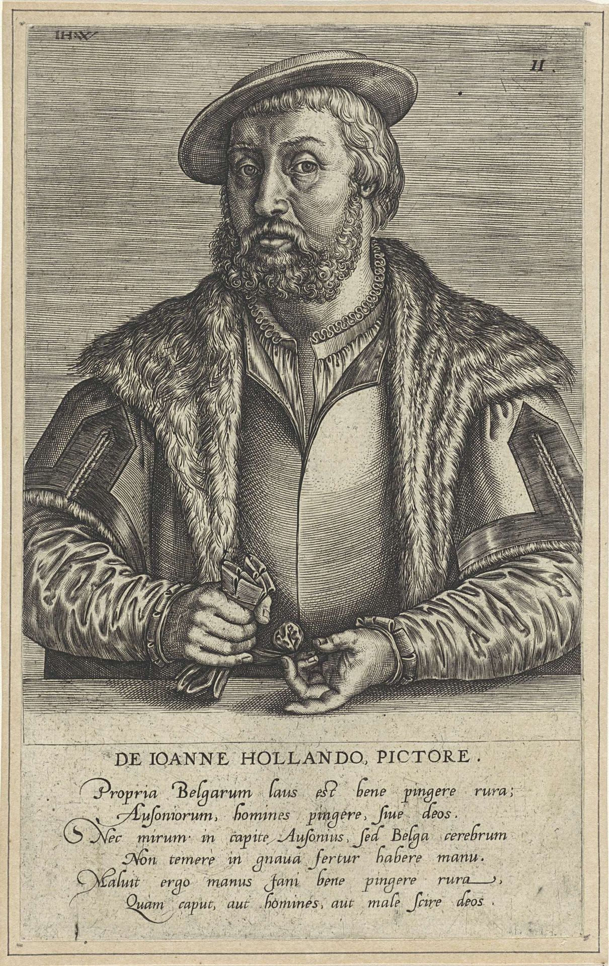 Portret van de schilder Jan van Amstel by Wierix