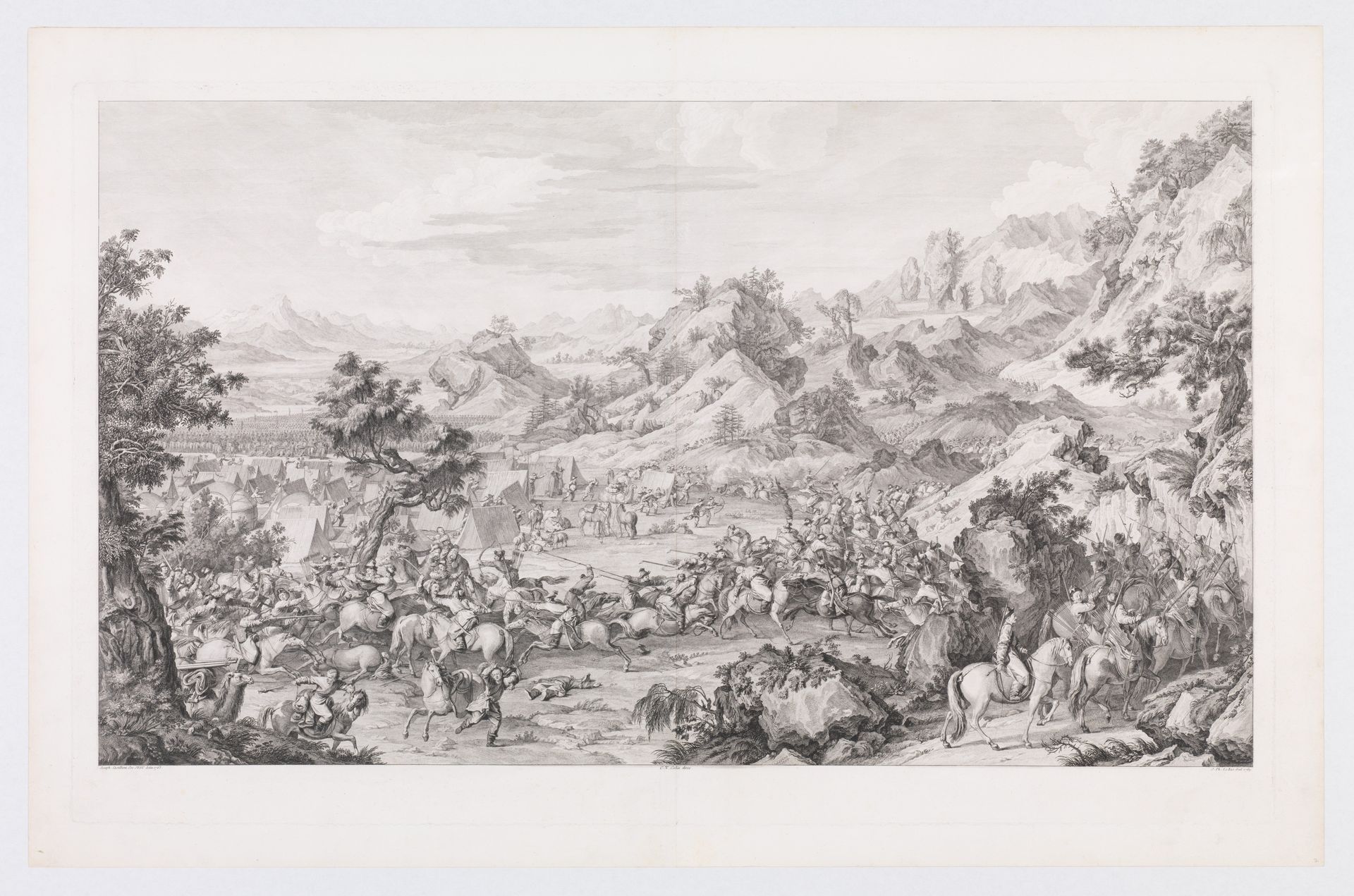 Storming the Camp at Mount Gadan by Jacques Philippe Le Bas