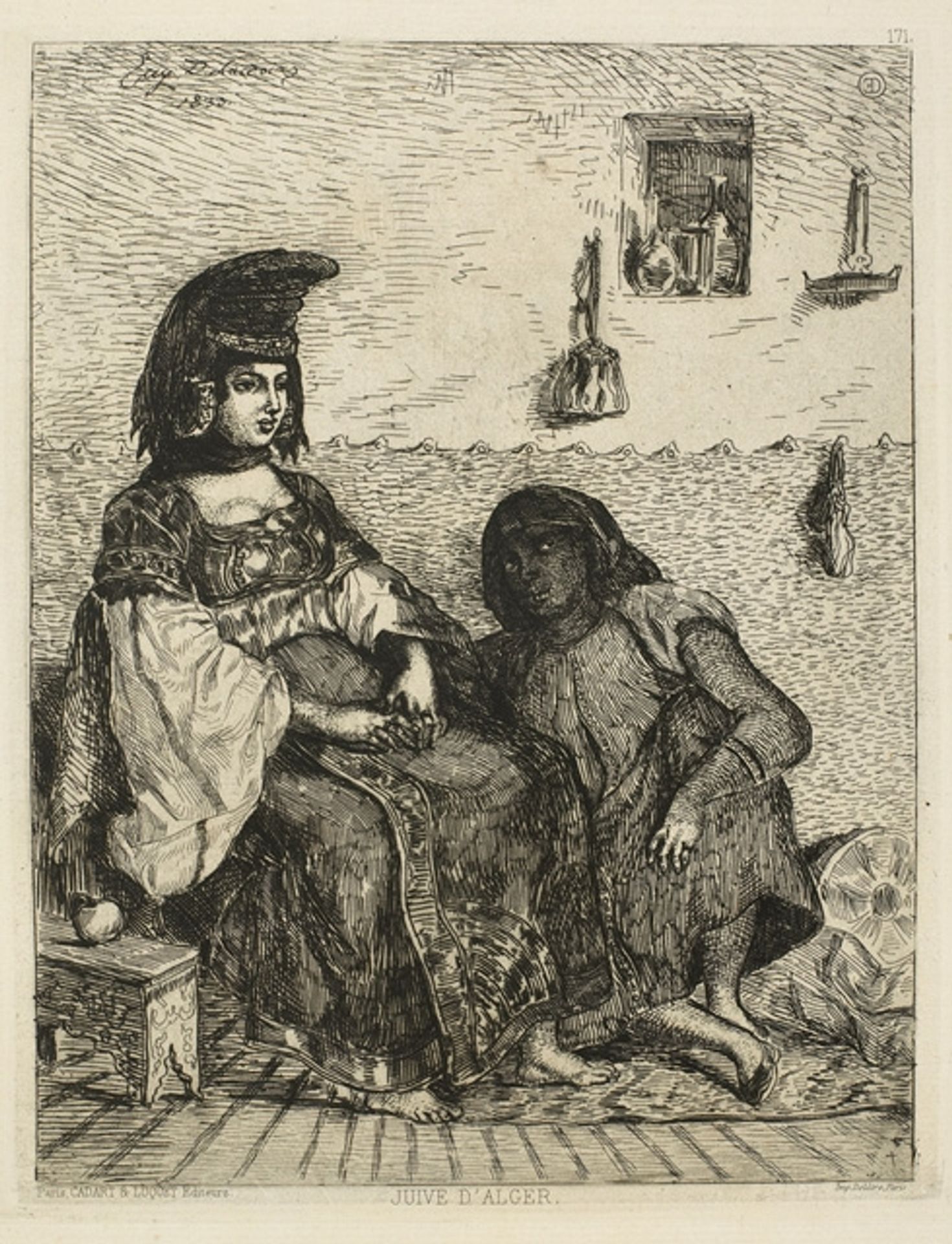 Jewish Woman of Algiers by Eugène Delacroix