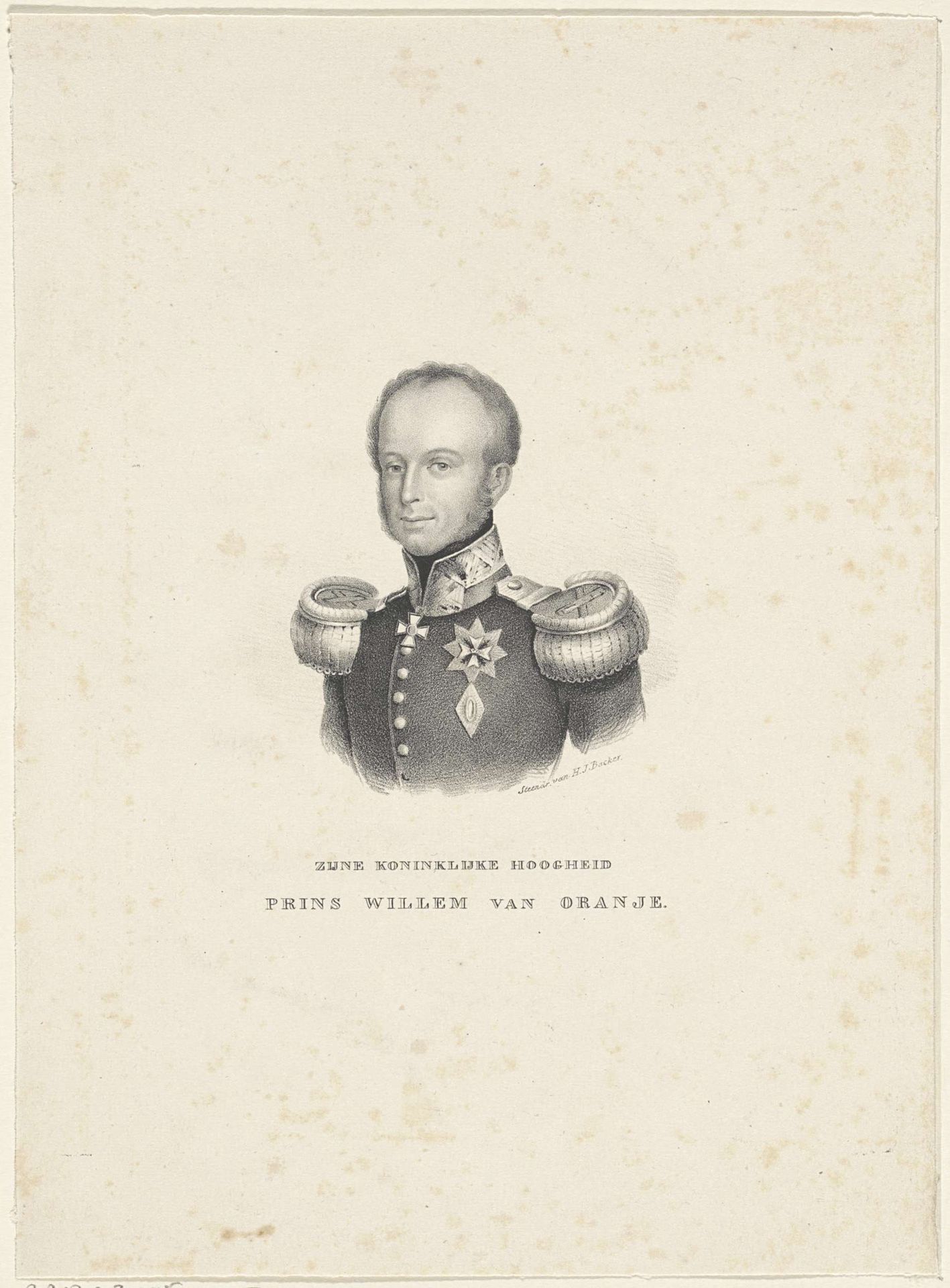 Portret van Willem II, koning der Nederlanden by Anonymous