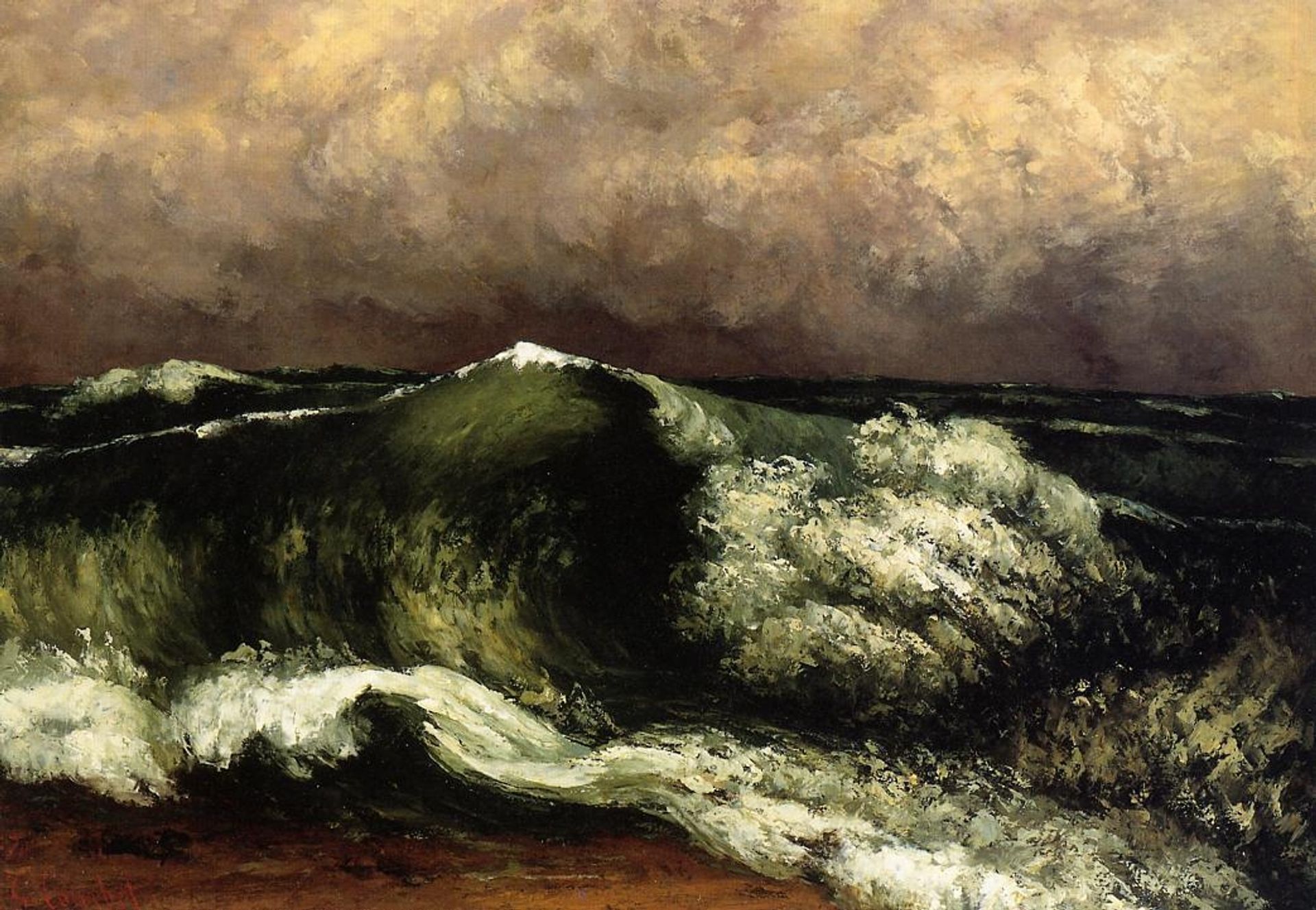 The Wave by Gustave Courbet