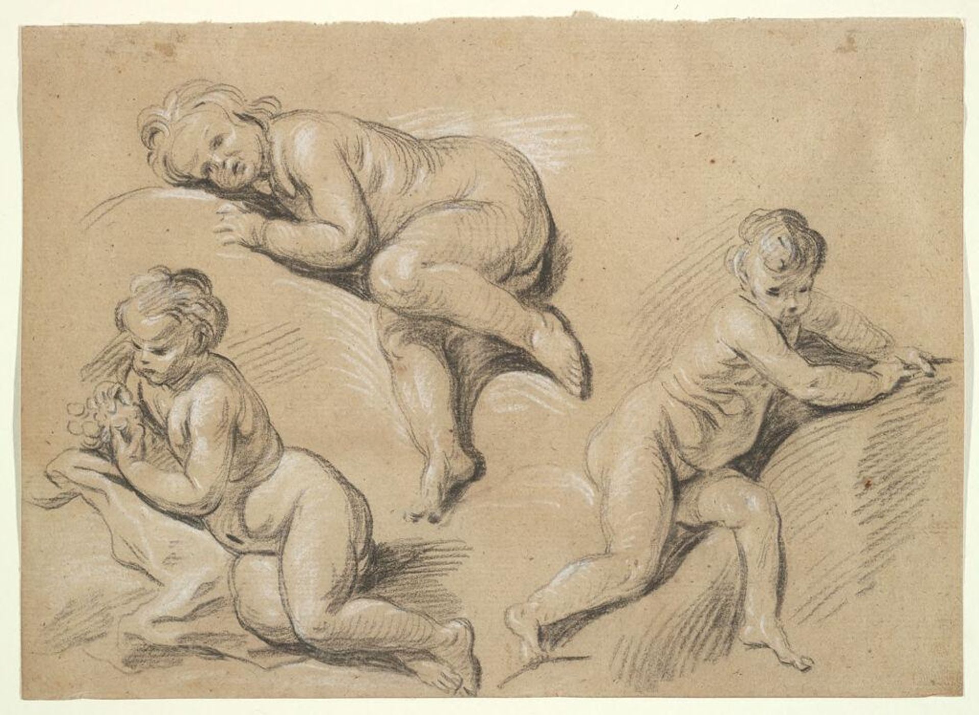 Three Studies of a Nude Child by Joseph Parrocel