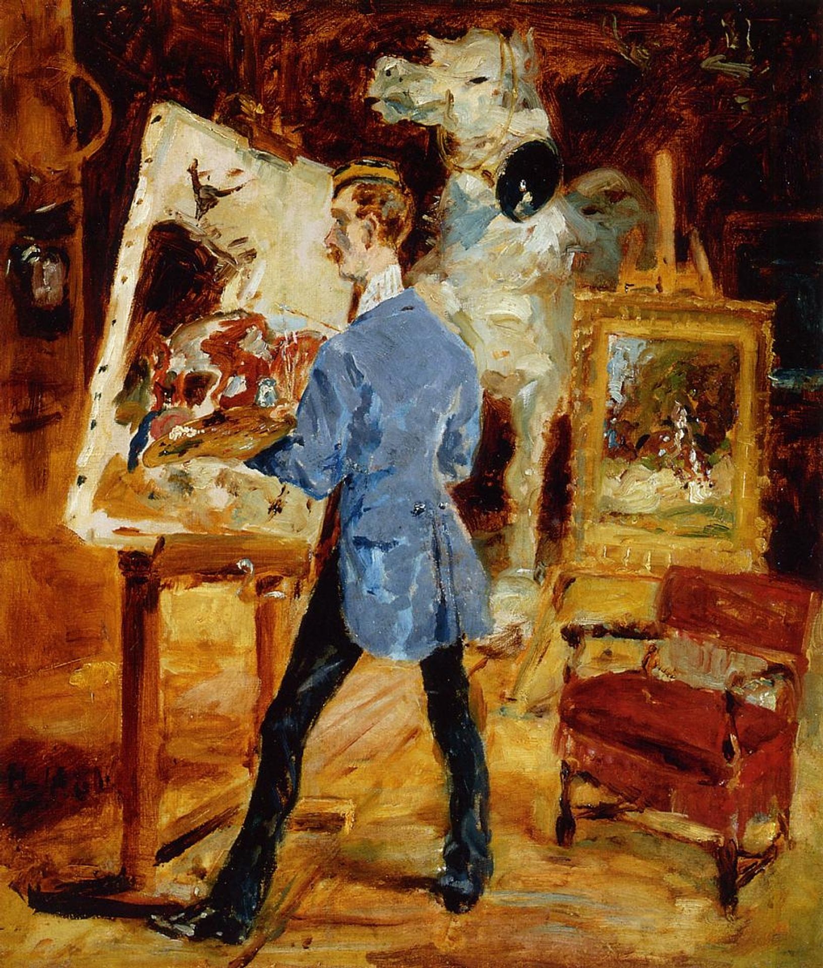Princeteau in His Studio by Henri de Toulouse-Lautrec