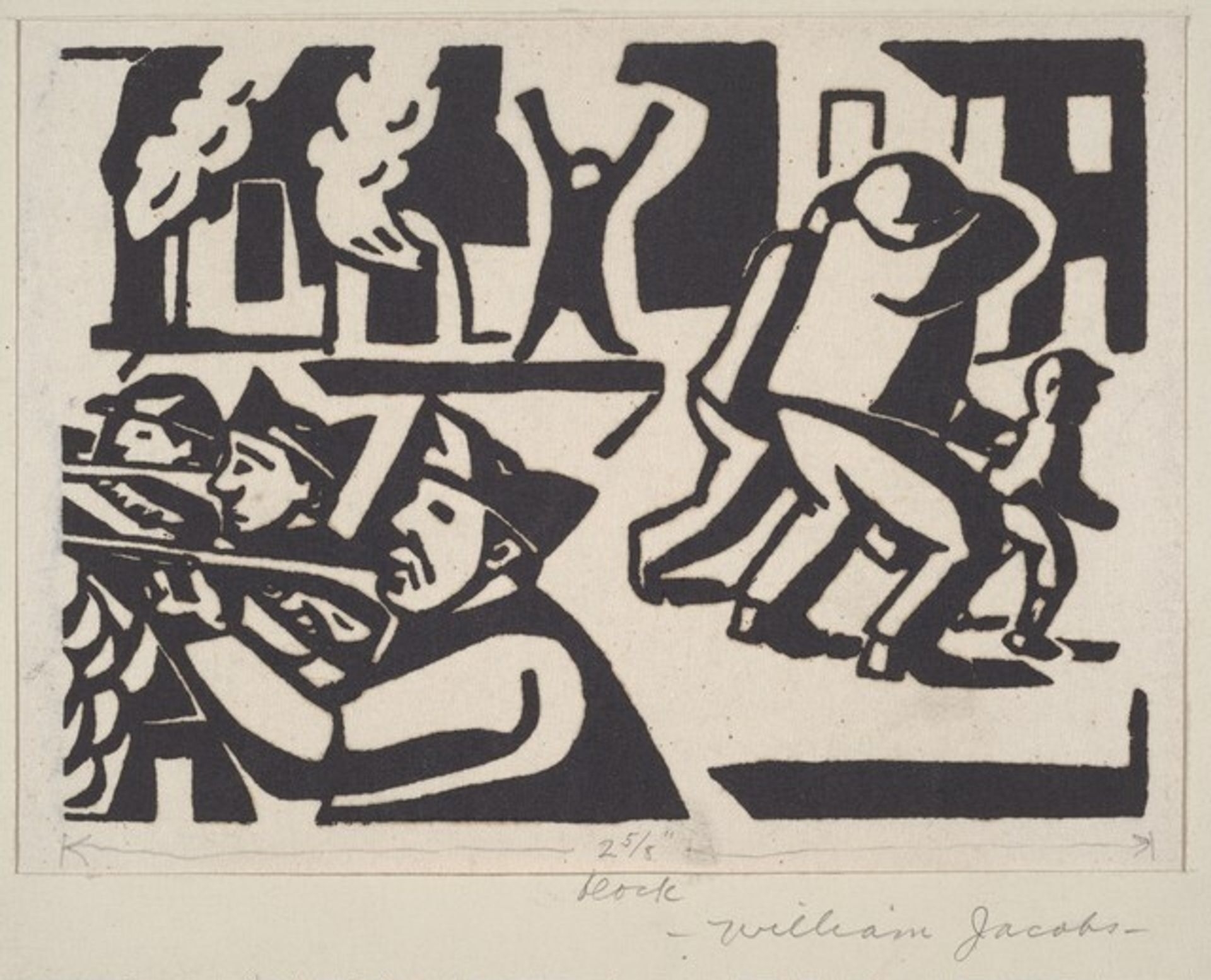 Untitled (Men, Rifles, Fire) by William Jacobs