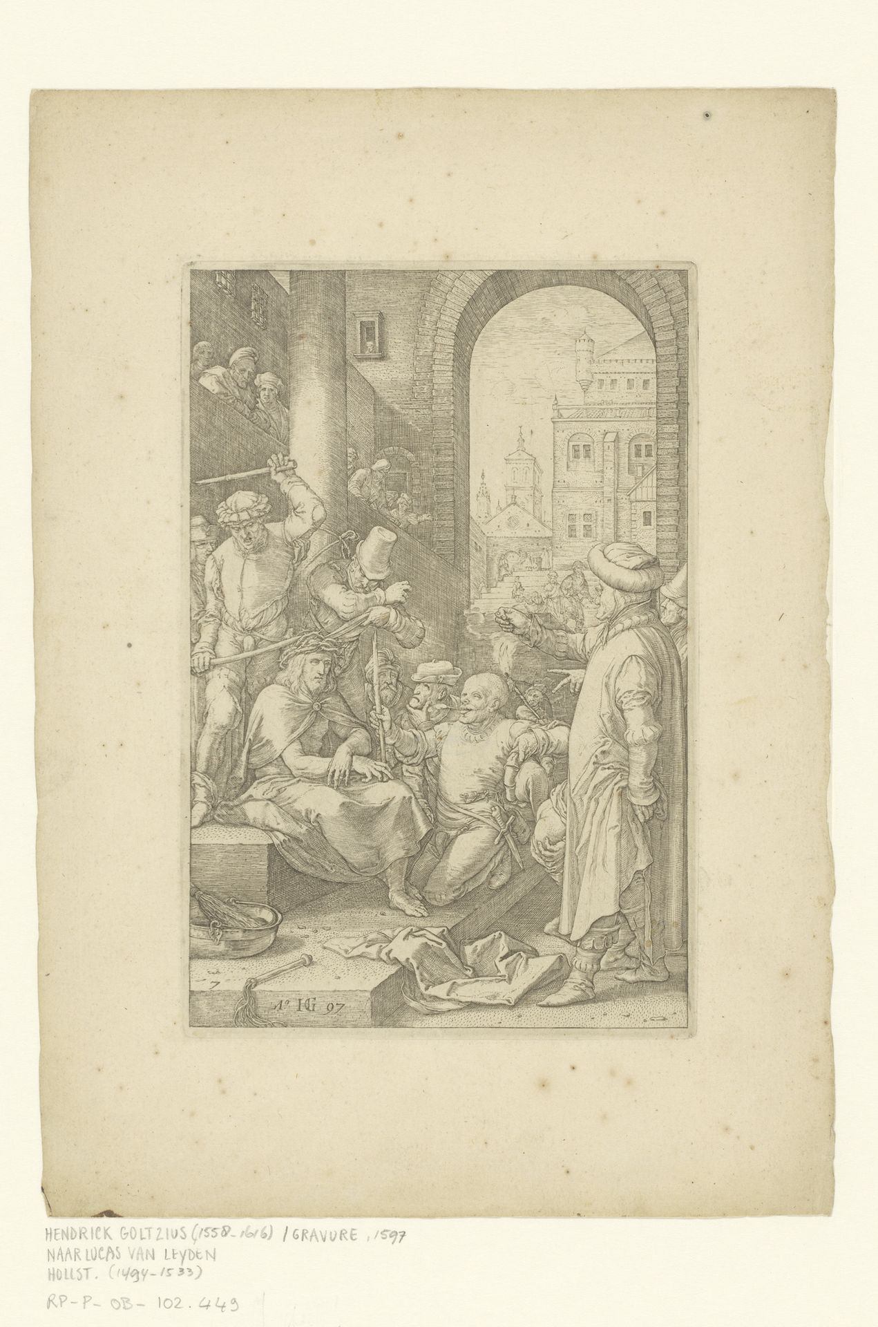 Doornenkroning by Hendrick Goltzius