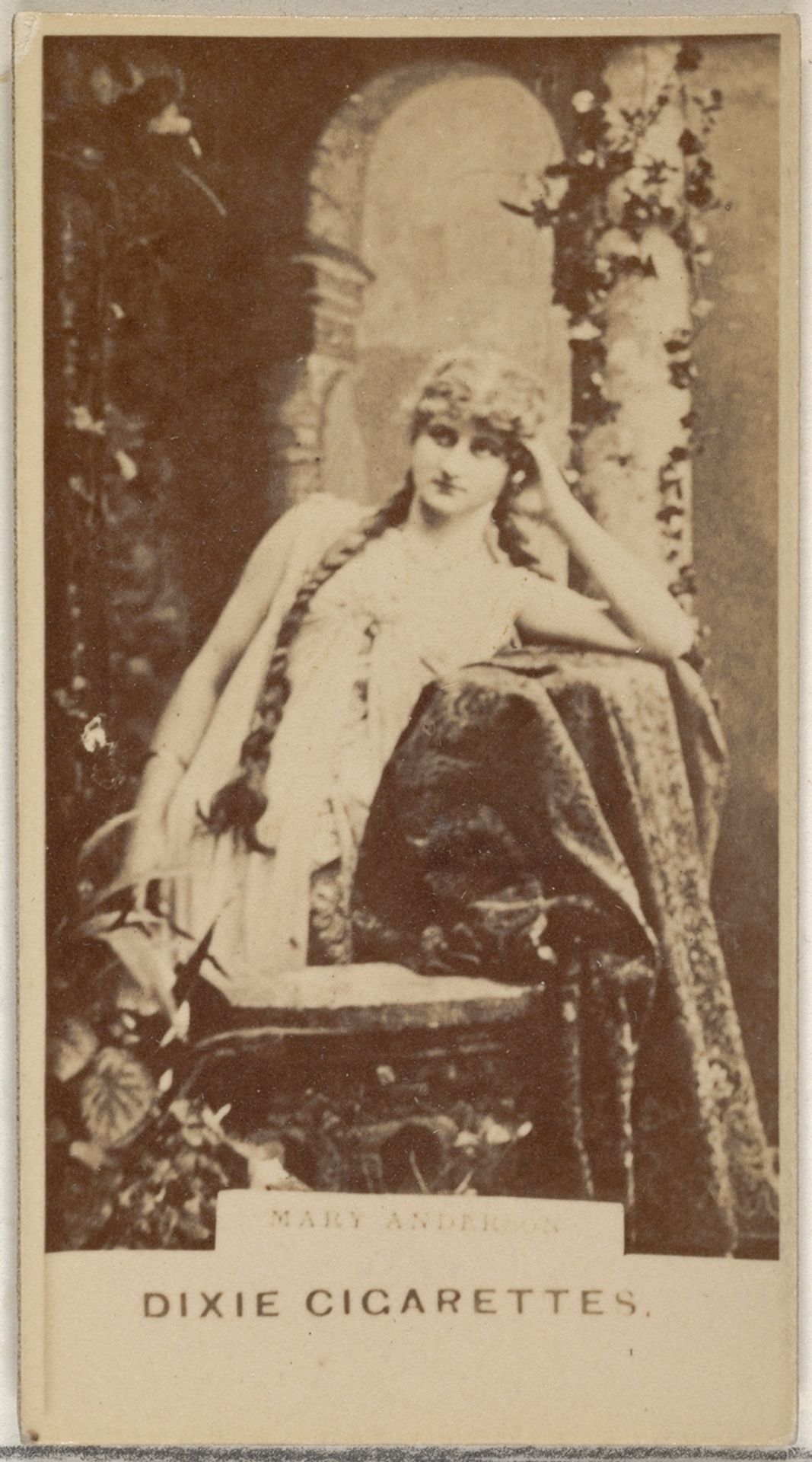 Mary Anderson, from the Actors and Actresses series (N45, Type 7) for Dixie Cigarettes by Allen & Ginter