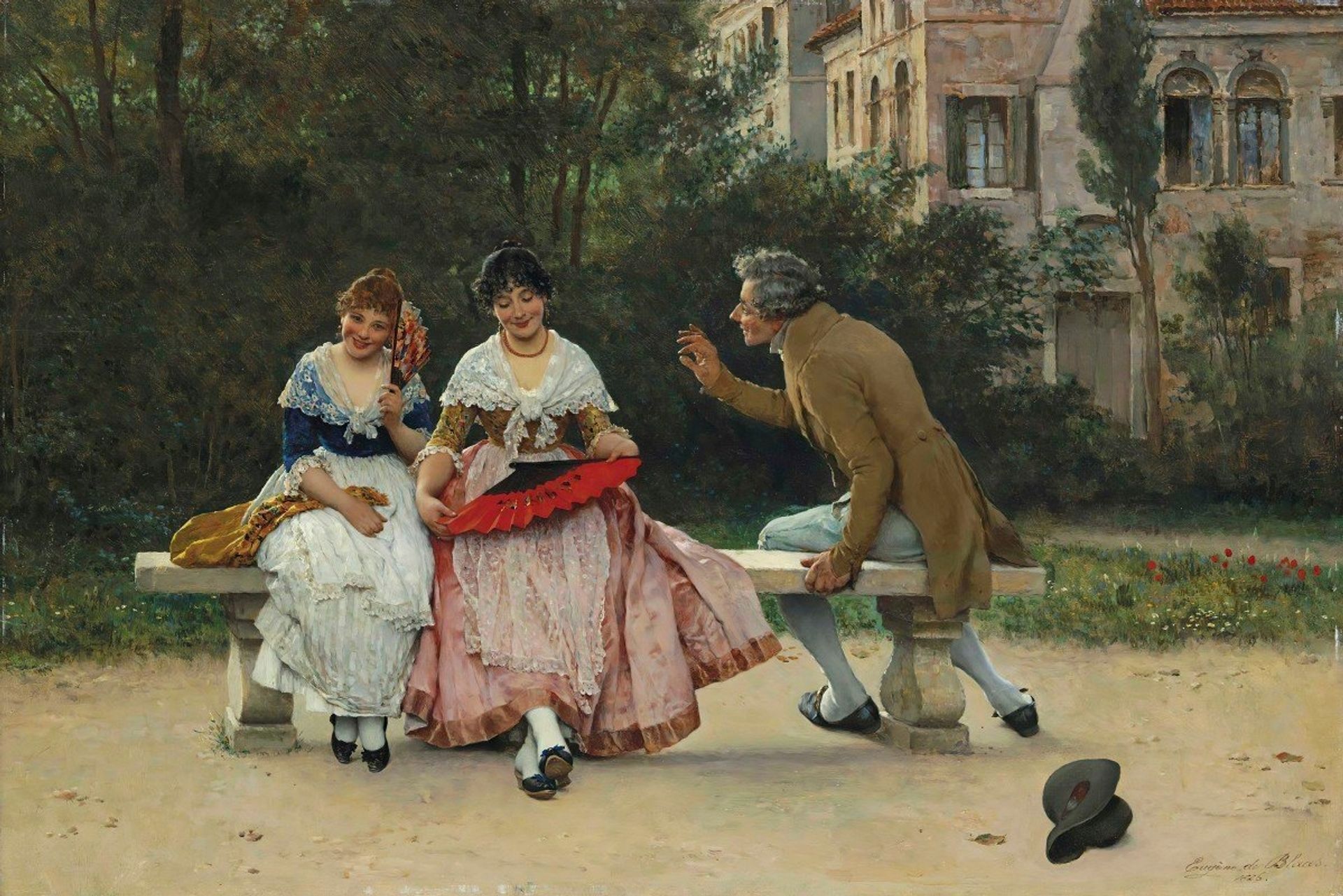 In the Park by Eugen von Blaas