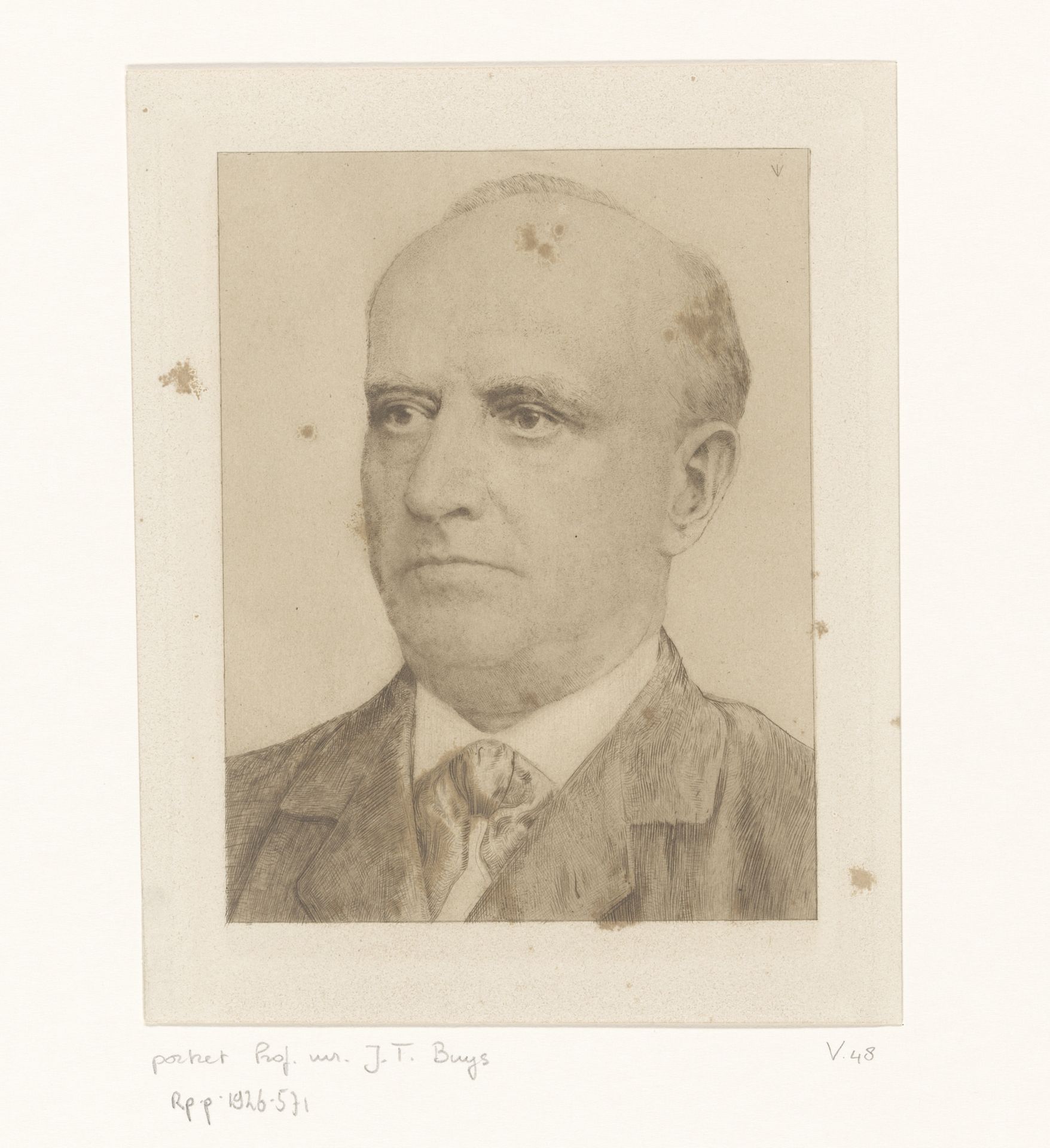 Portret van Johannes Theodoor Buys by Jan Veth