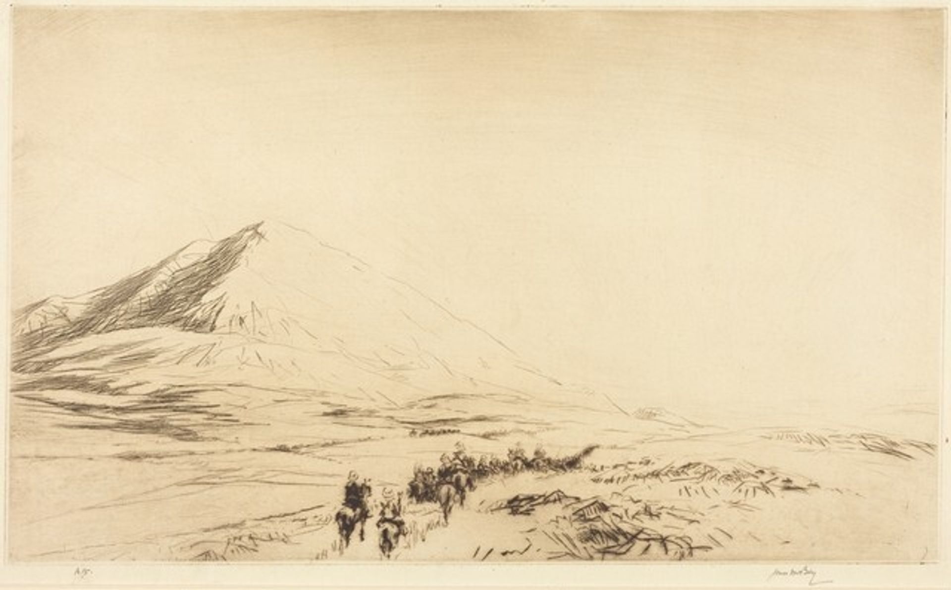 Hermon: Cavalry Moving on Damascus by James McBey