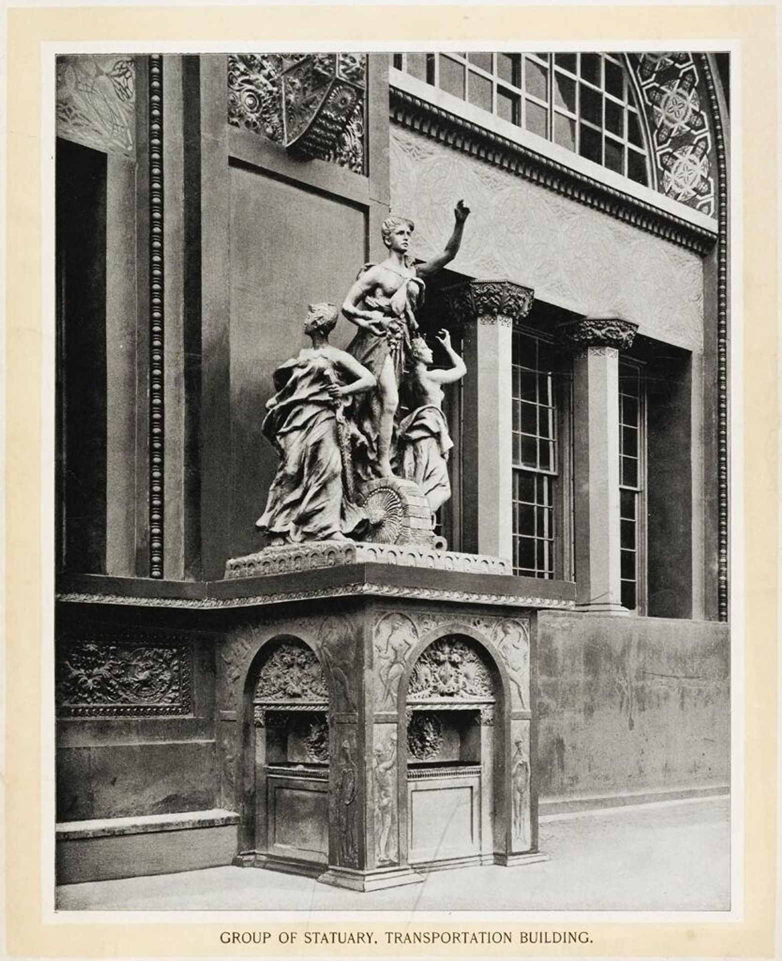 Group of Statuary, Transportation Building, World's Columbian Exposition by William Henry Jackson