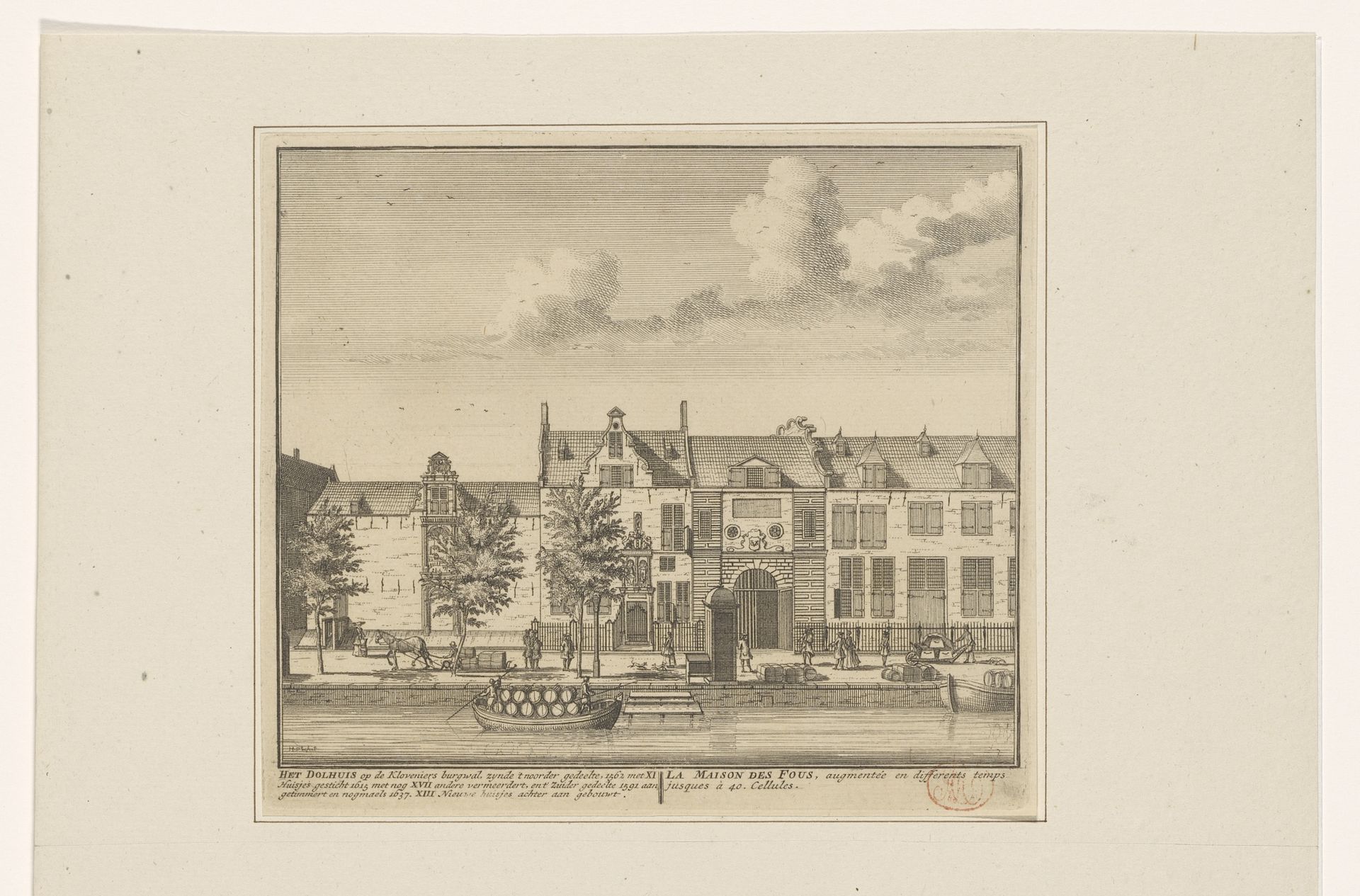 Gezicht op het Dolhuis te Amsterdam by Hendrik de Leth