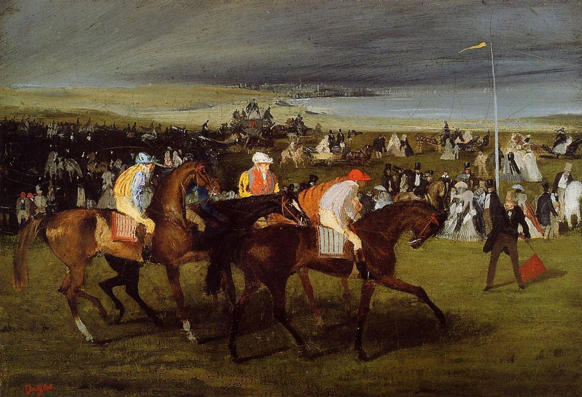 At the Races. the Start by Edgar Degas