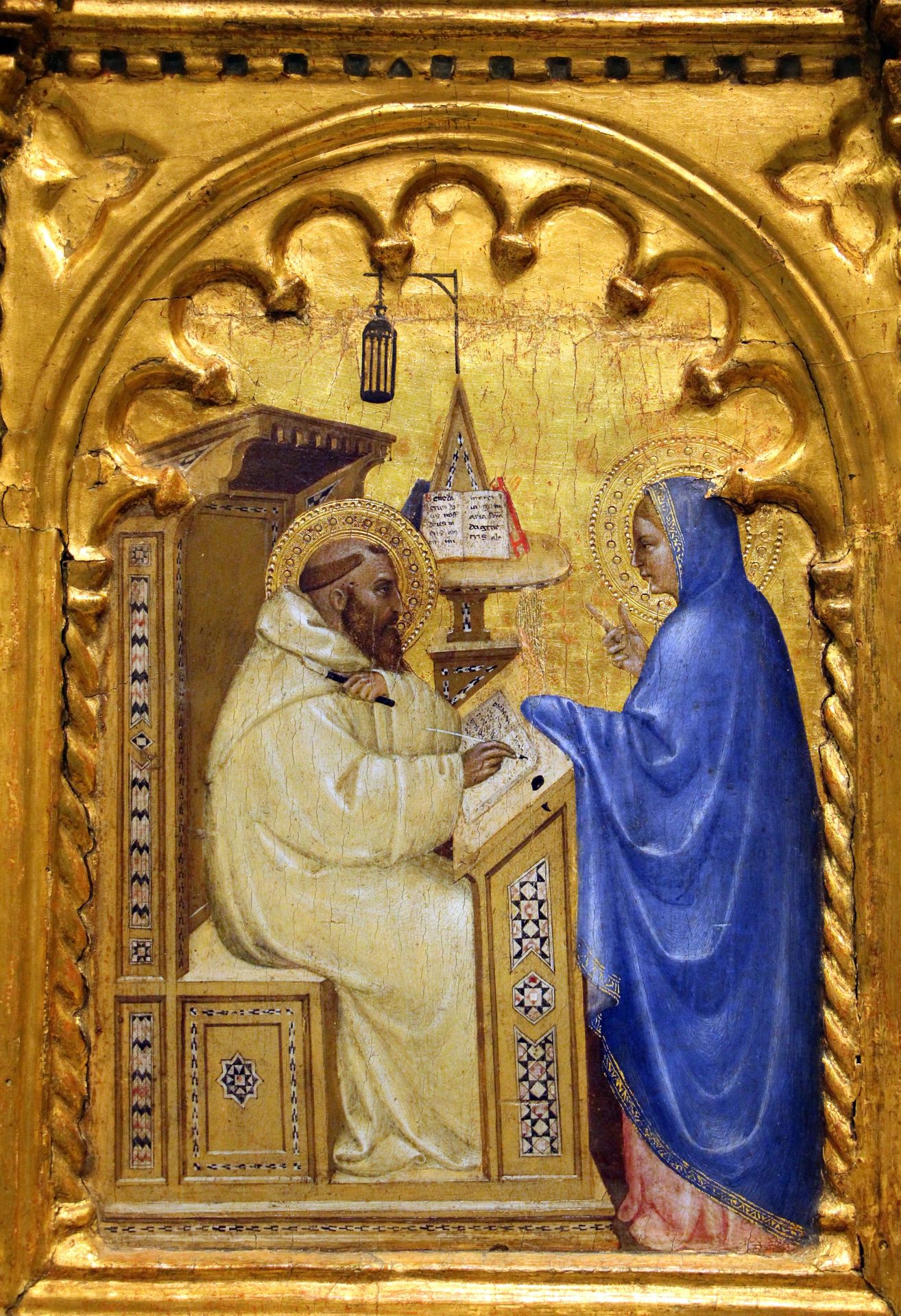 Apparizione della Vergine a S. Bernardo by Giovanni da Milano
