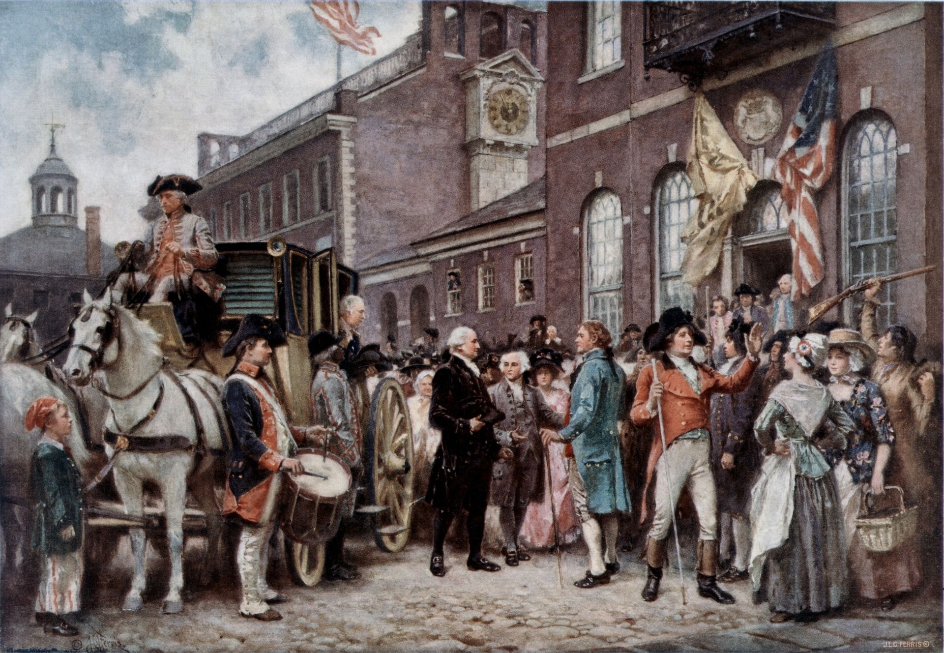 Washington's Inaugration at Philadelphia by Jean Leon Gerome Ferris