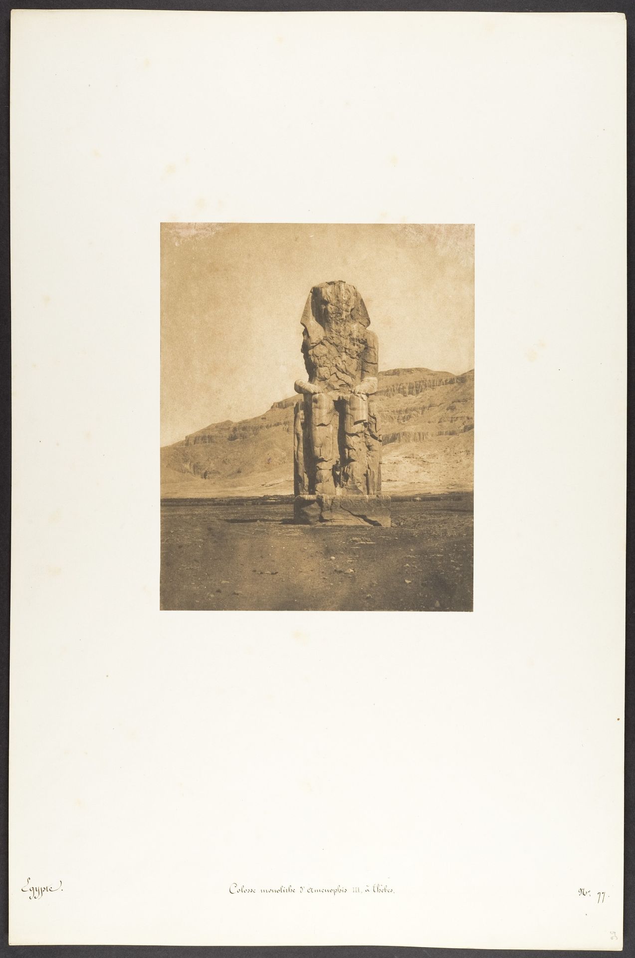 Colosse monolithe d'Amenophis III, à Thèbes by Maxime Du Camp