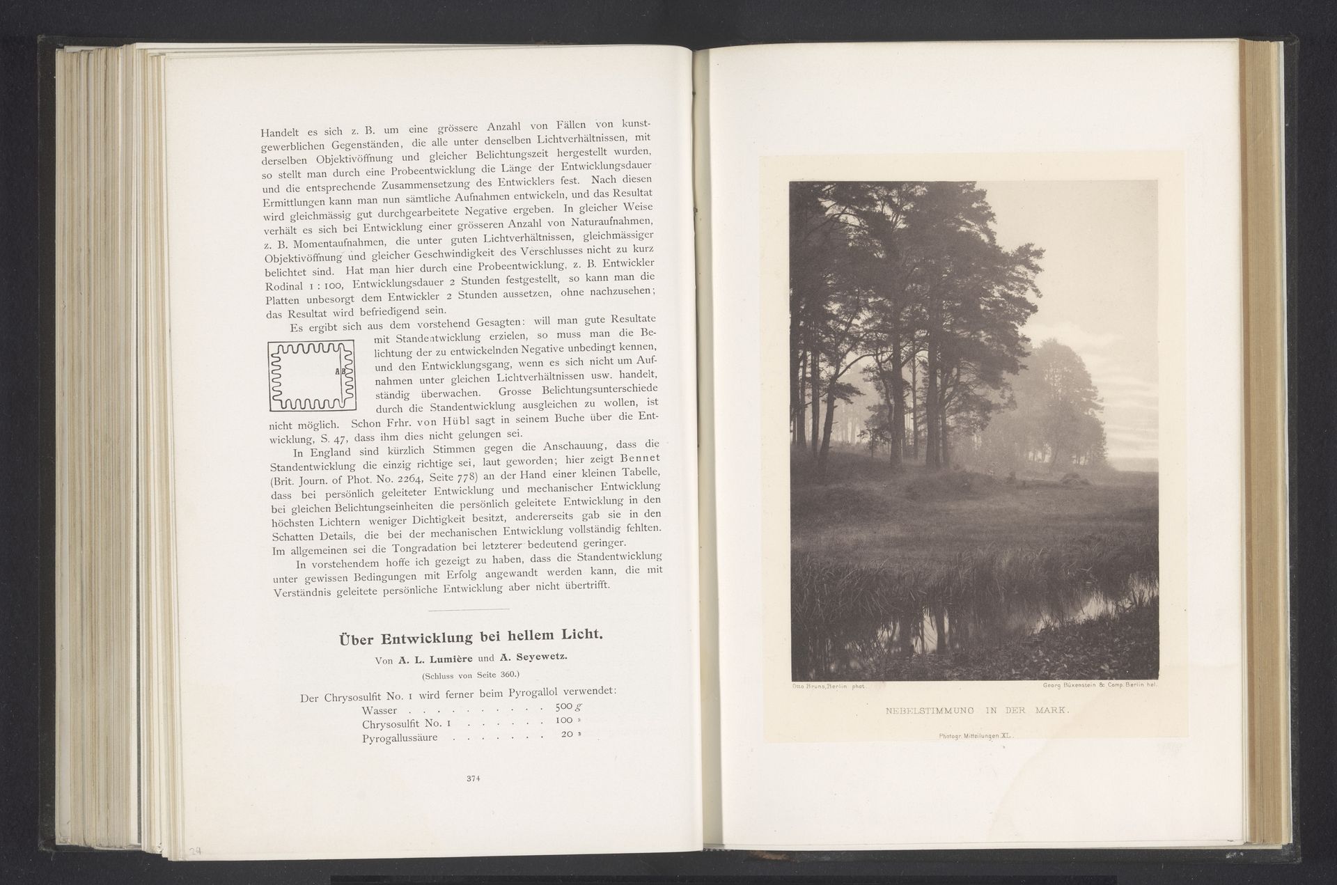 Landschap bij mist by Otto Bruns