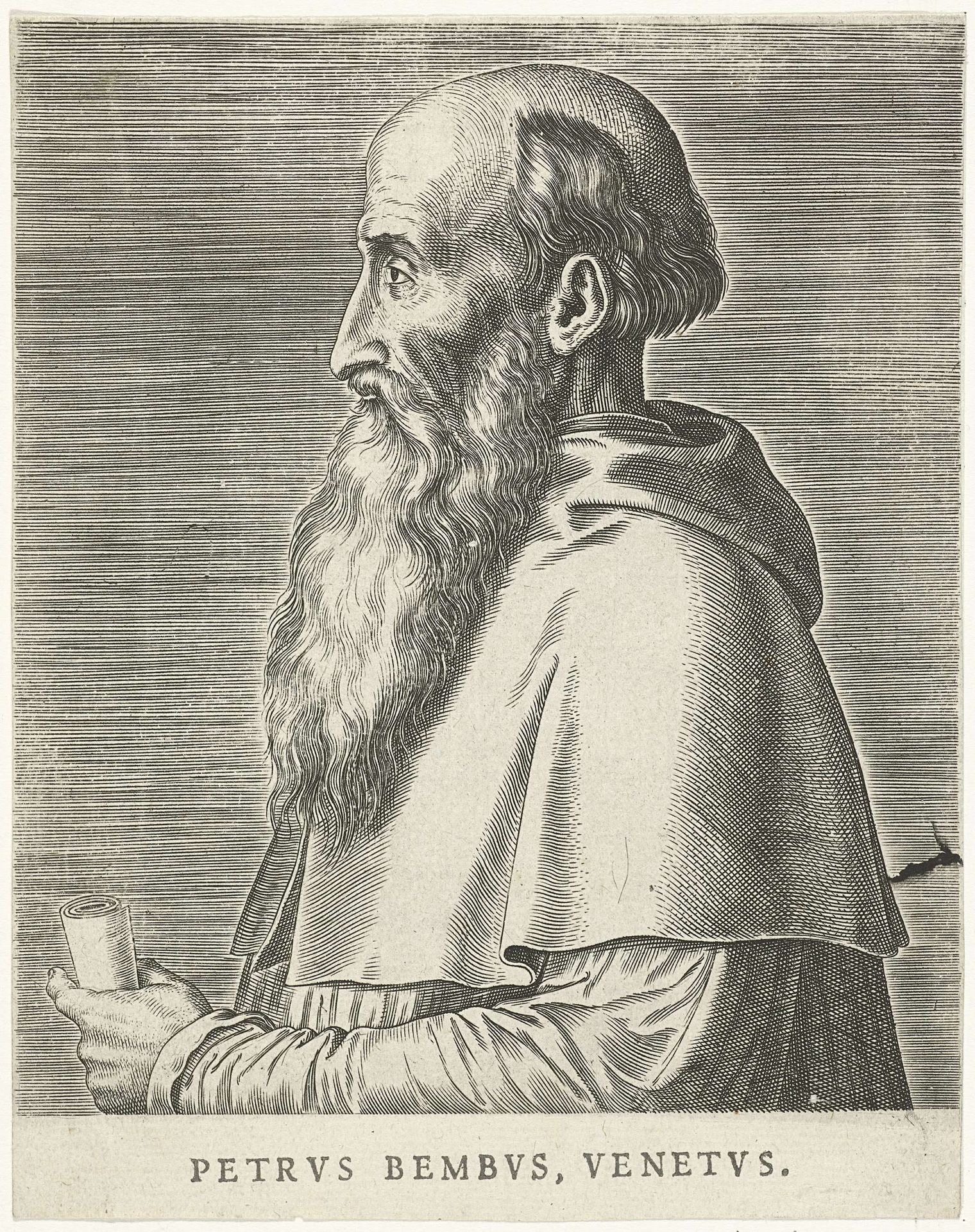 Portret van Pietro Bembo by Philips Galle