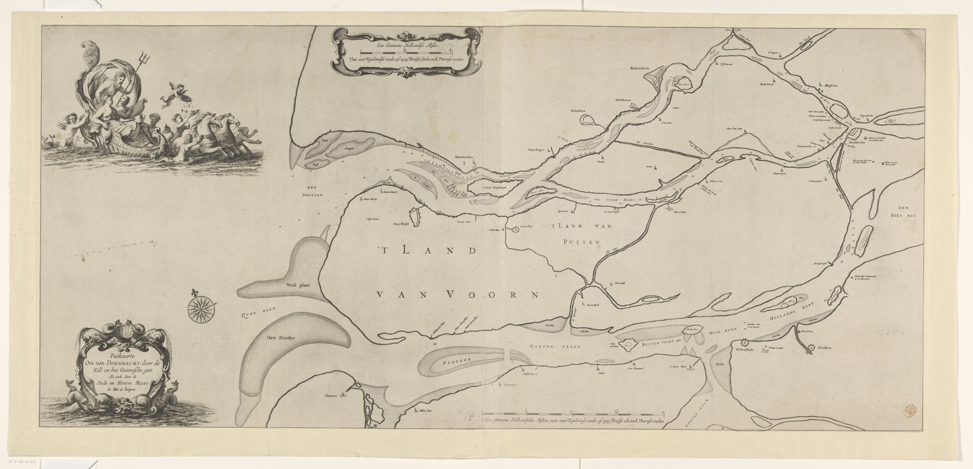 Paskaart van de Zuid-Hollandse eilanden by Anonymous