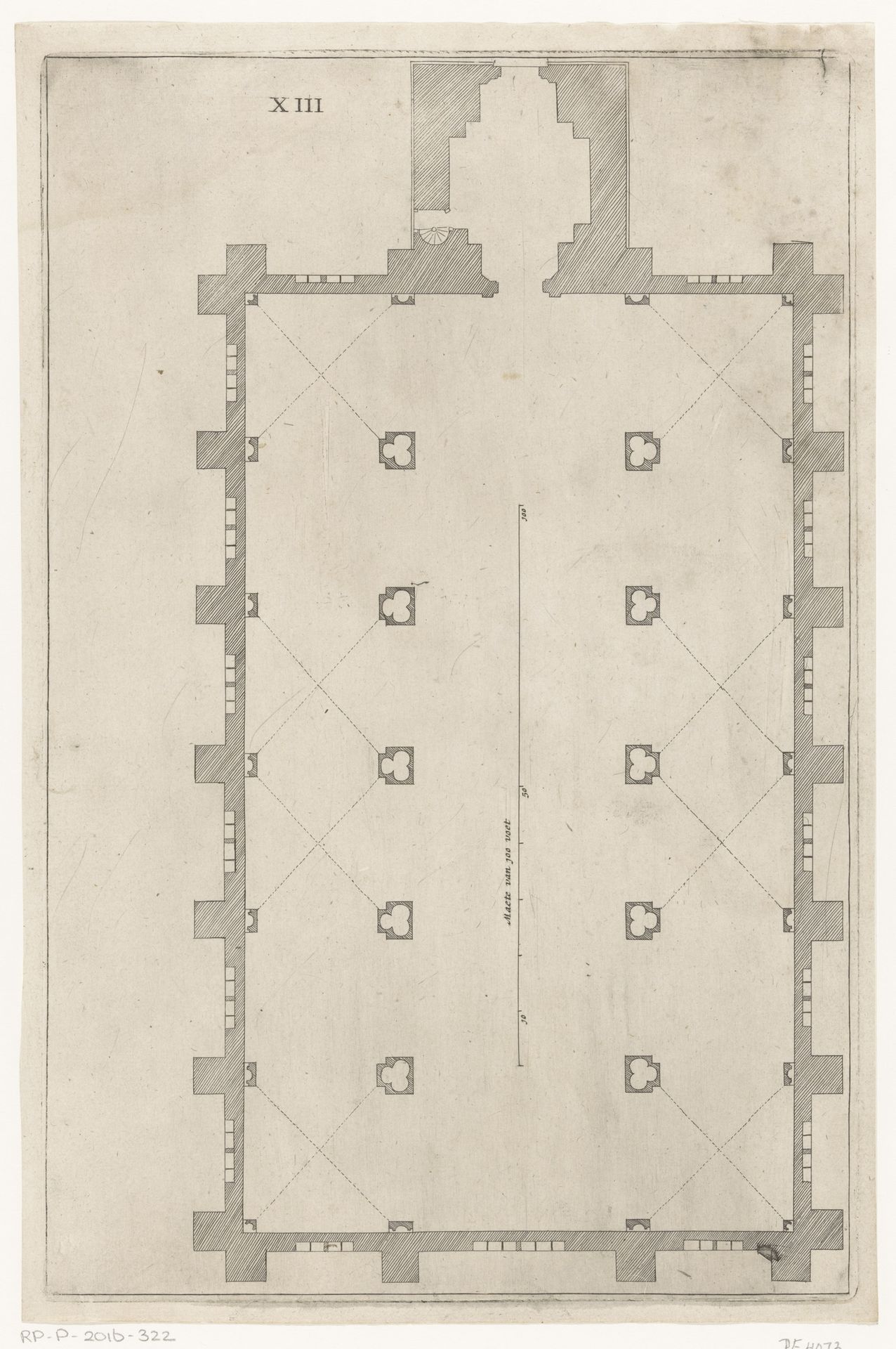 Plattegrond van de Westerkerk by Anonymous