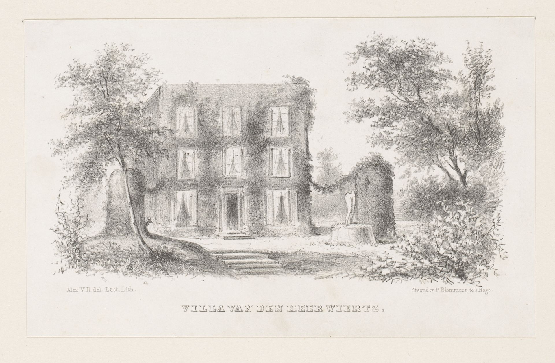 Woonhuis van de kunstenaar Antoine Wiertz by Hendrik Wilhelmus Last