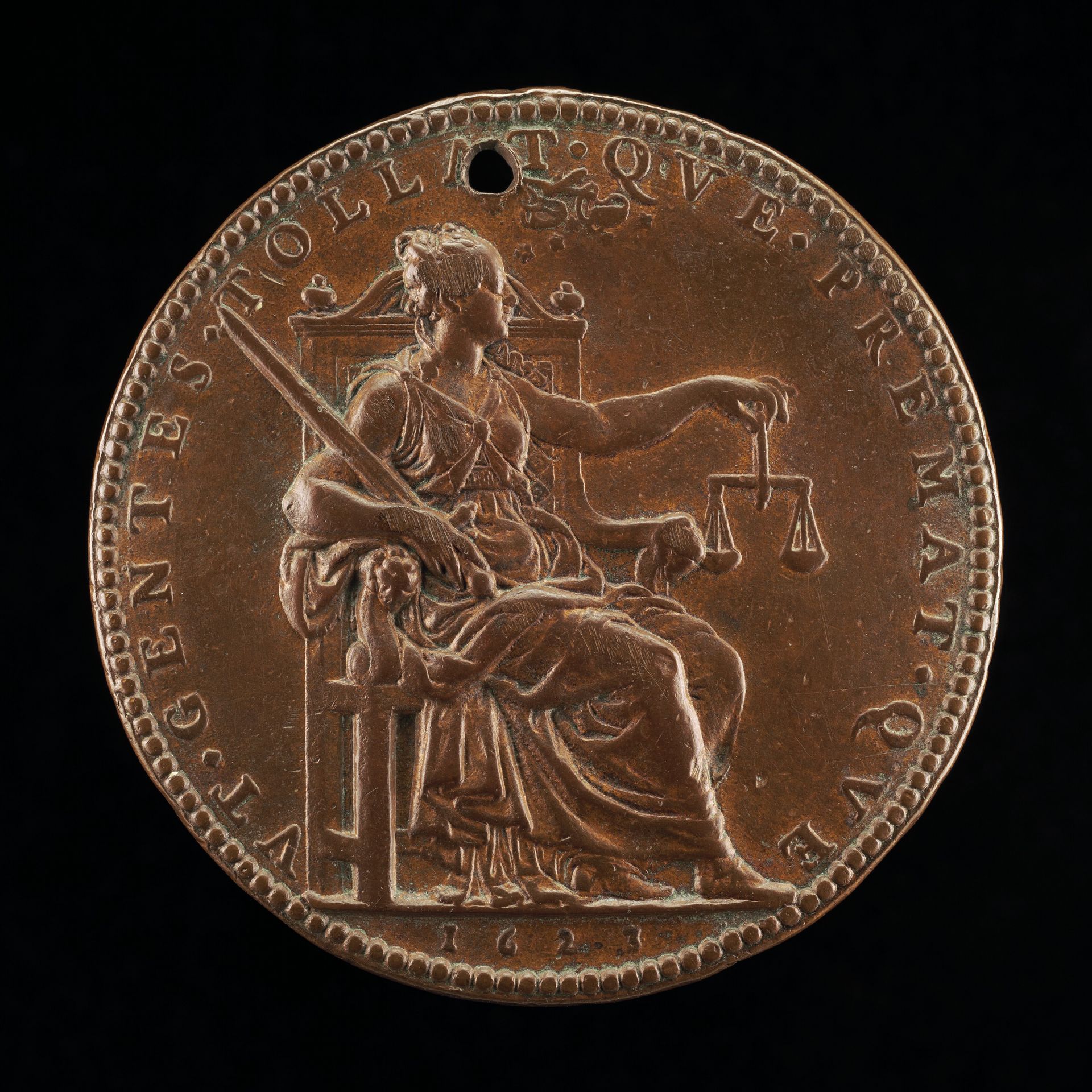 Justice with Sword and Scales [reverse] by Guillaume Dupré