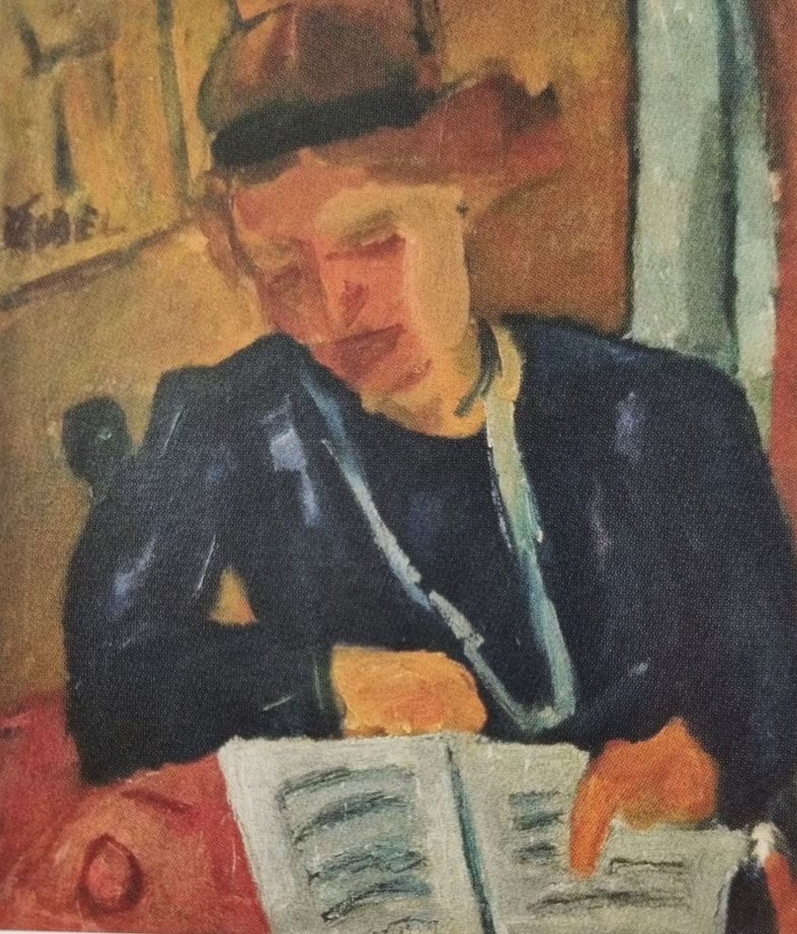 Czóbel Béla Olvasó Nő 1916 by Bela Czobel