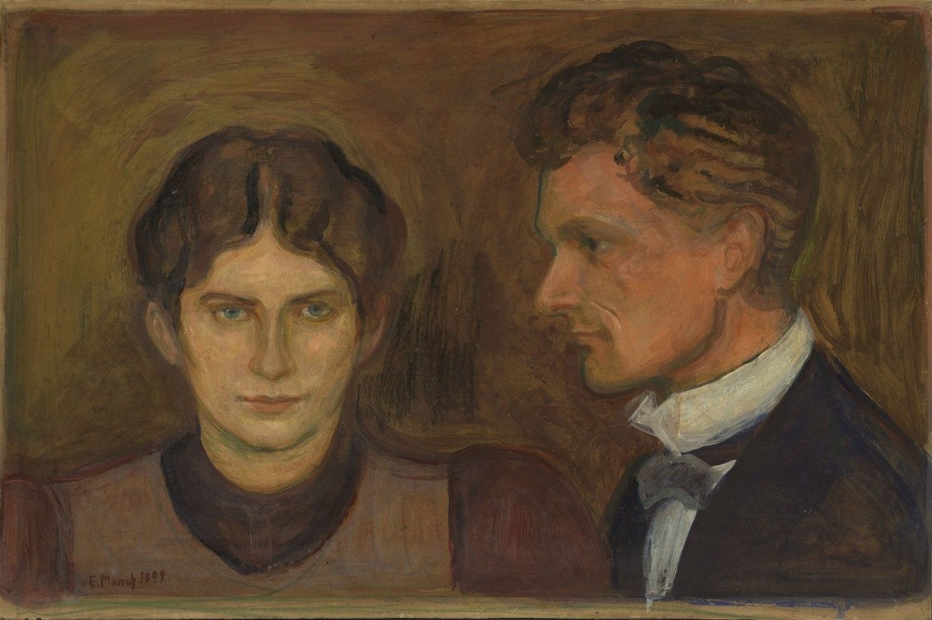 Aase and Harald Nørregaard by Edvard Munch