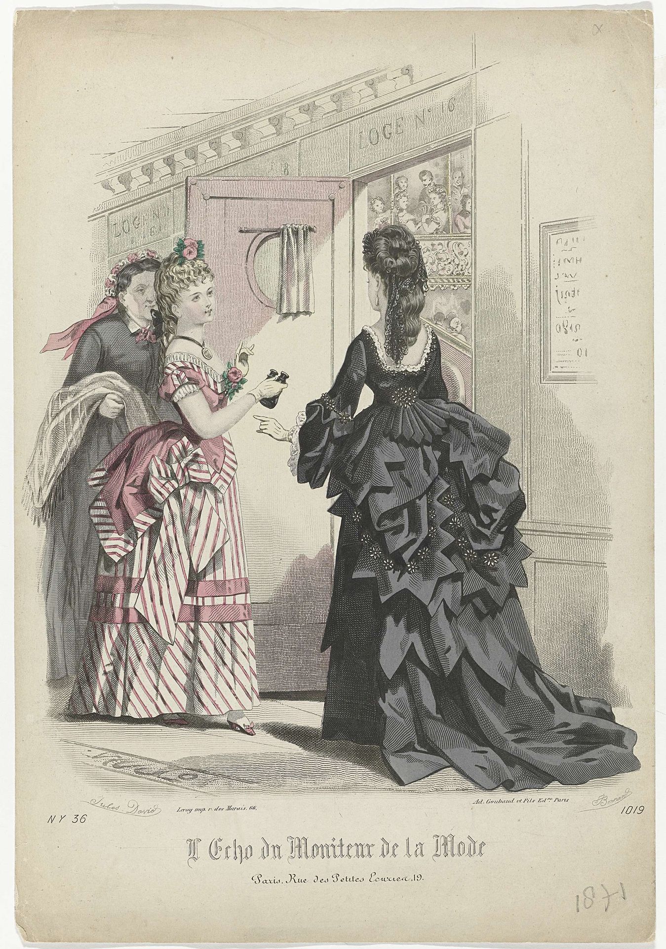 L'Echo du Moniteur de la Mode, 1871, NY 36, No. 1019 by J. Bonnard