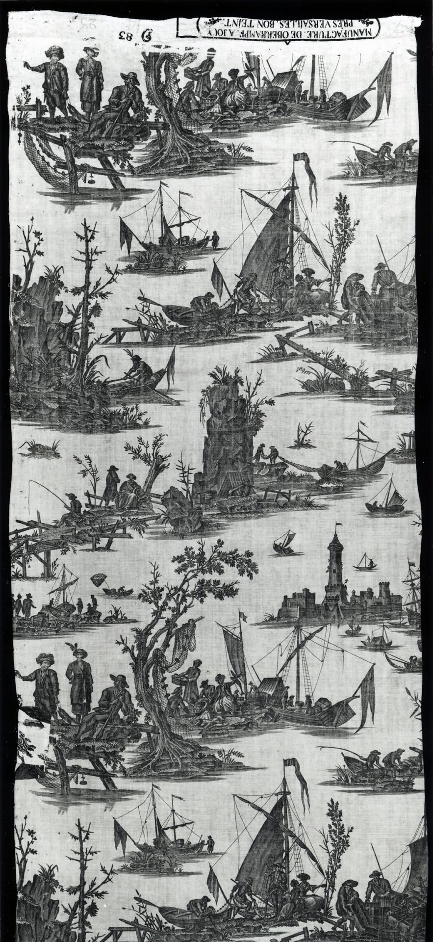 La Péche et la Commerce Maritime (Fishing and Maritime Trade) (Furnishing Fabric) by Jean Jacques Le Veau