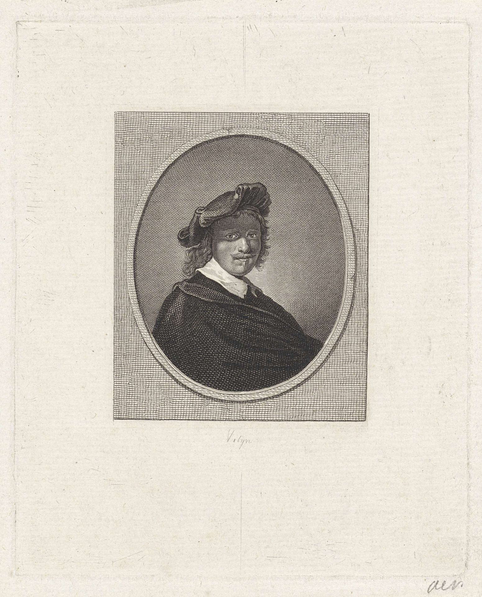 Portret van Gerard Dou by Philippus Velijn