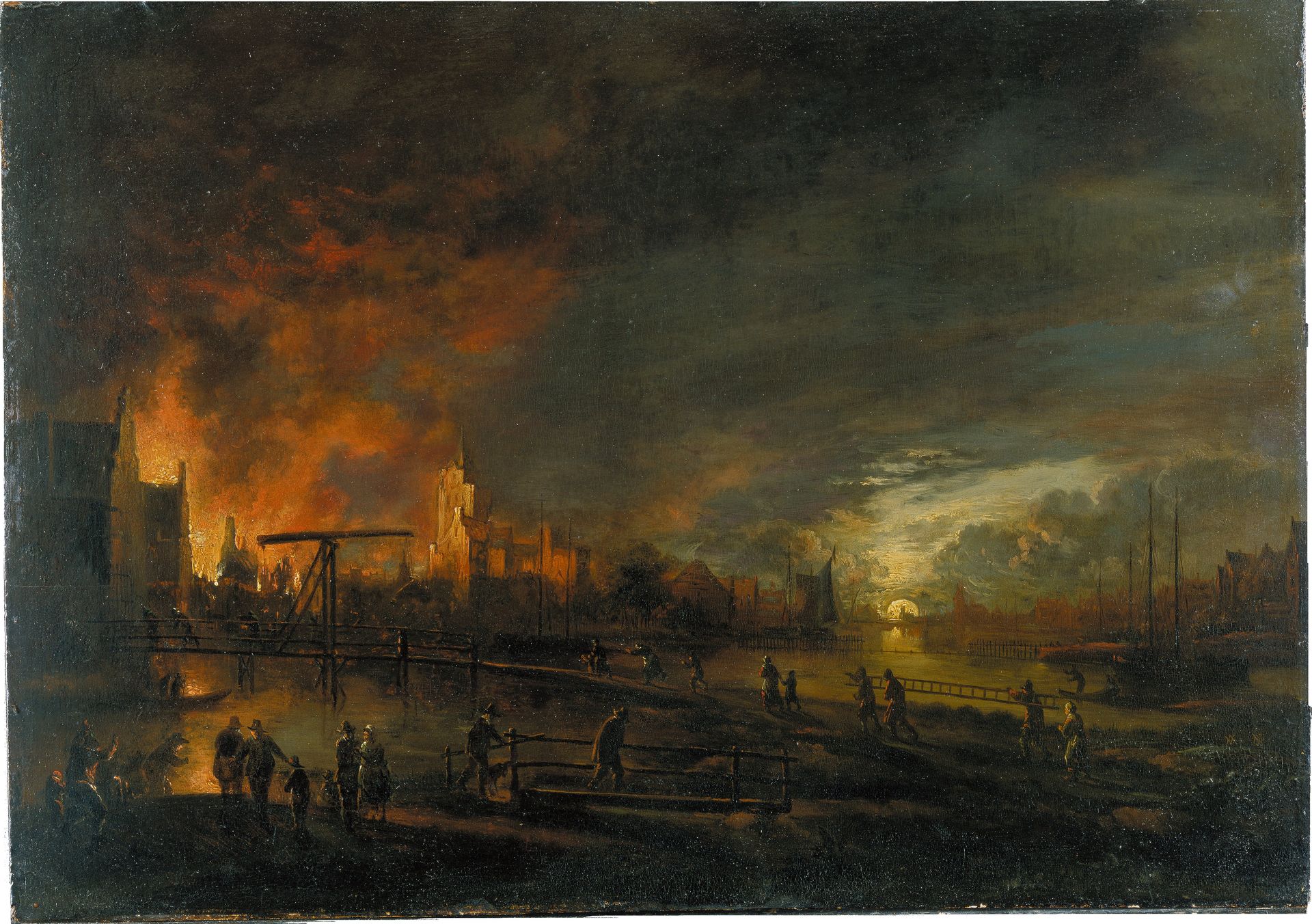Nocturnal Fire in a Dutch City by Aert van der Neer