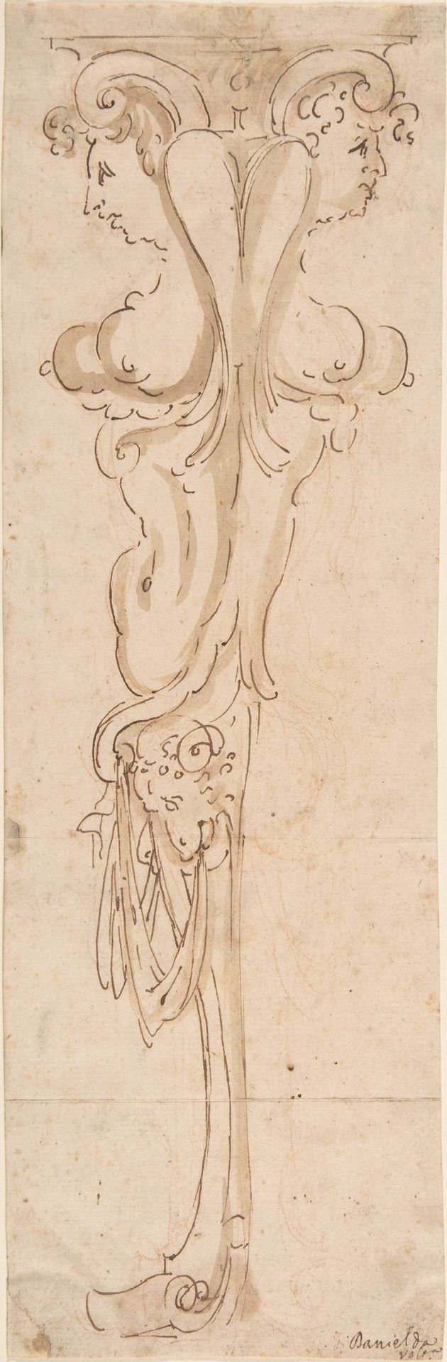 Architectural detail with Female Figures by Anonymous