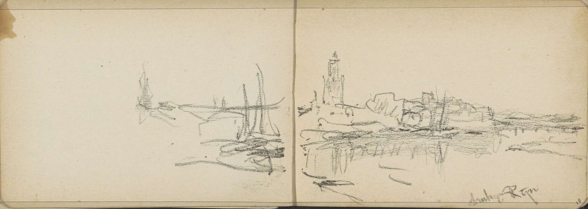 Gezicht op Arnhem aan de Rijn by Willem Cornelis Rip