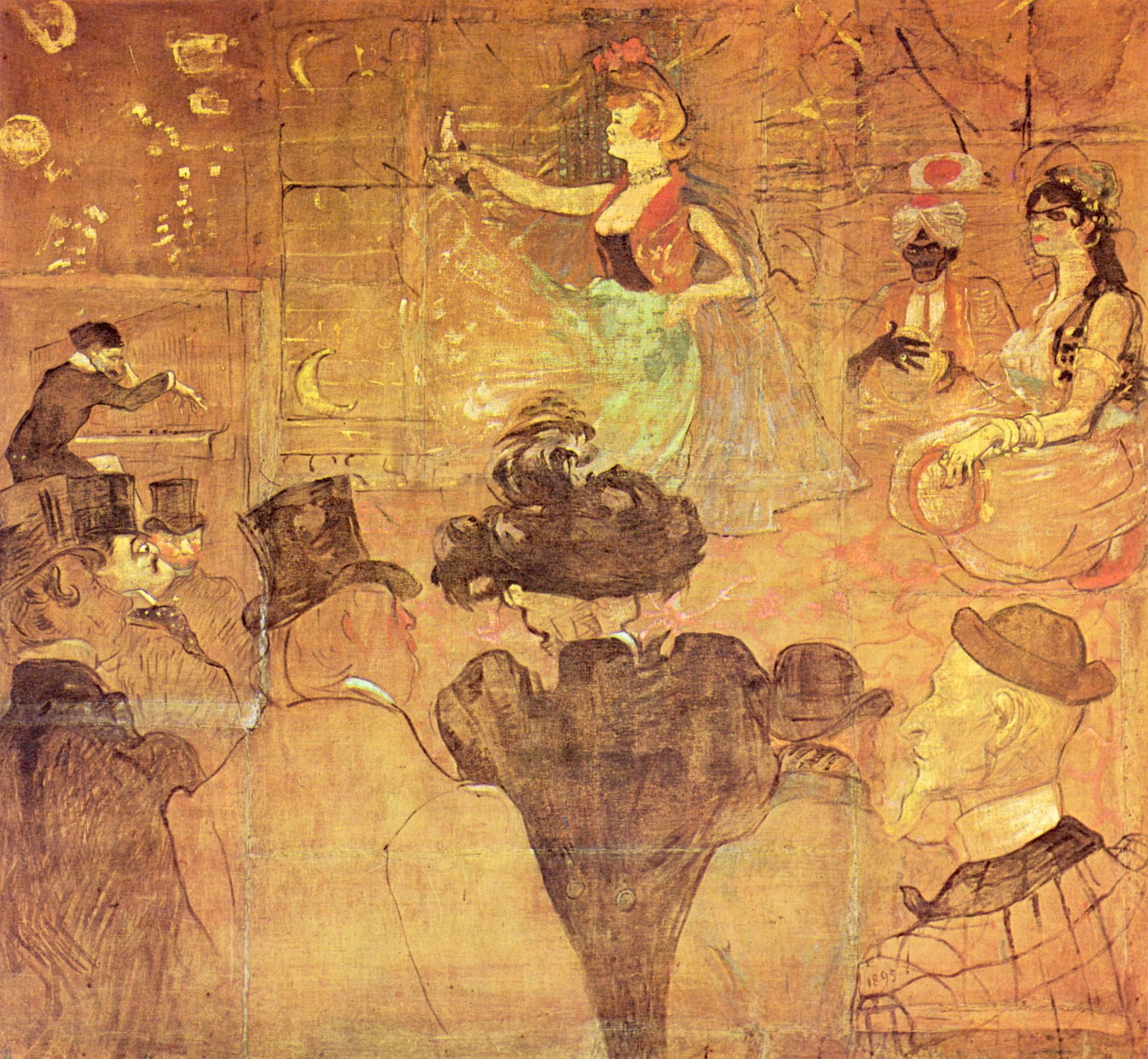 Booth of La Goulue at the Foire du Trone (The Moorish Dance) by Henri de Toulouse-Lautrec