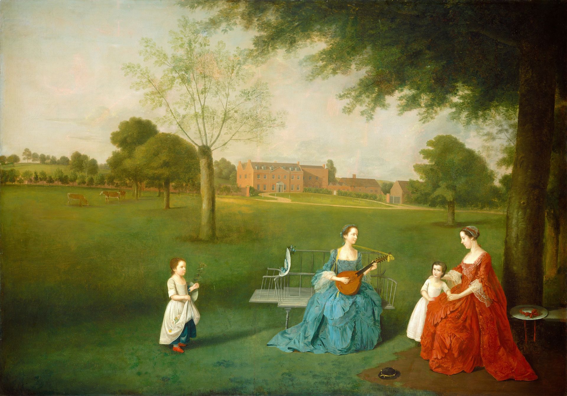 Members of the Maynard Family in the Park at Waltons by Arthur Devis