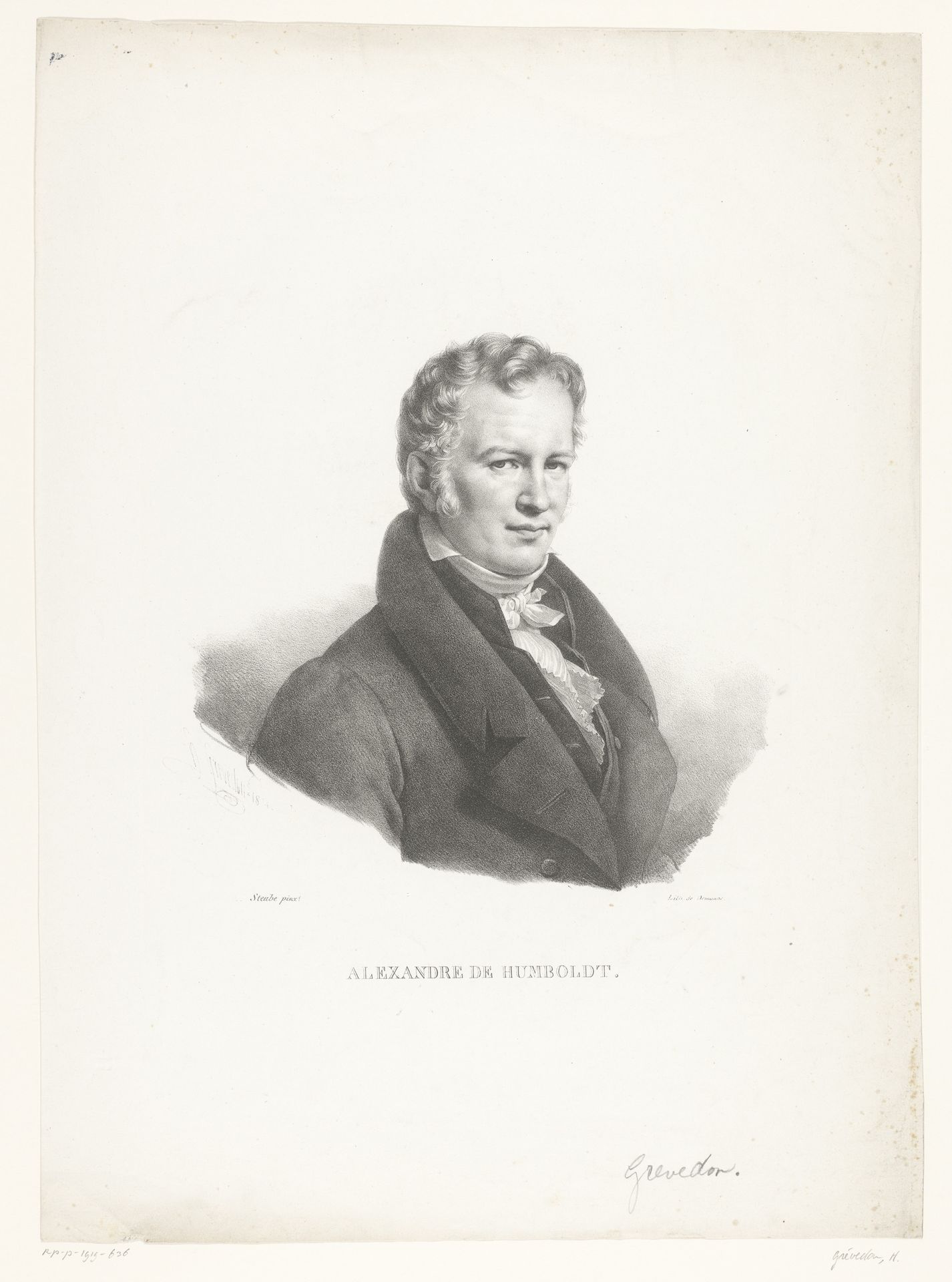 Portret van Alexander von Humboldt by Henri Grevedon