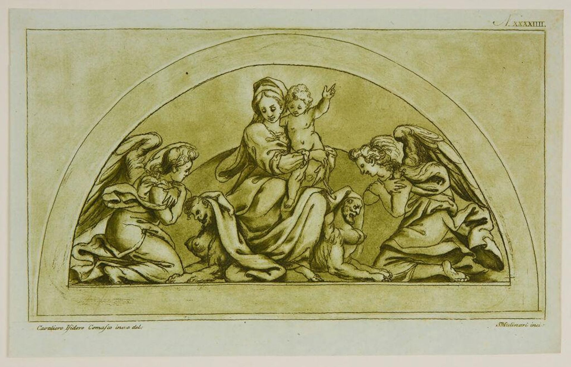 Virgin and Child Adored by Two Angels by Stefano Mulinari