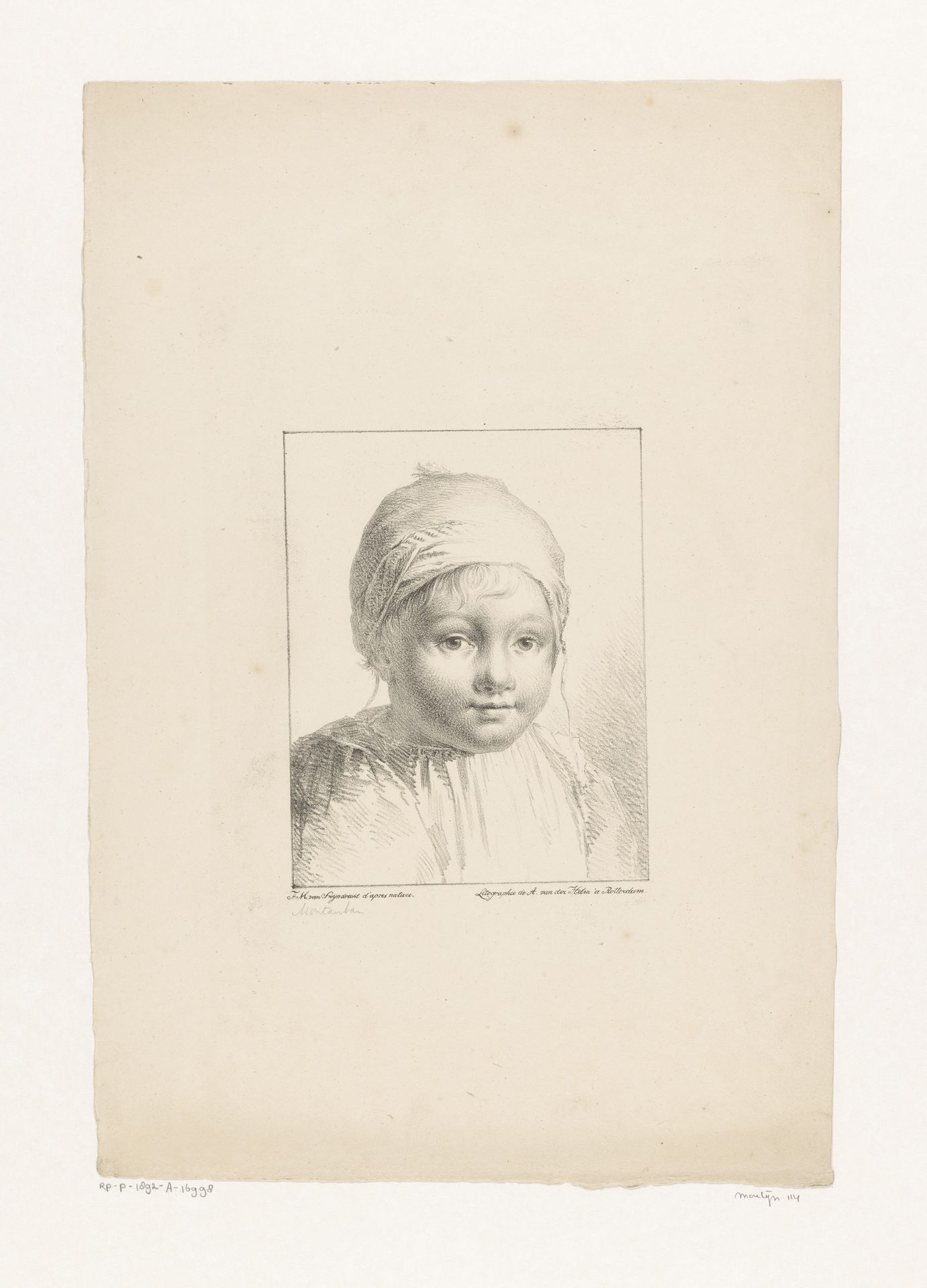 Portret van een kind by François Montauban van Swijndrecht