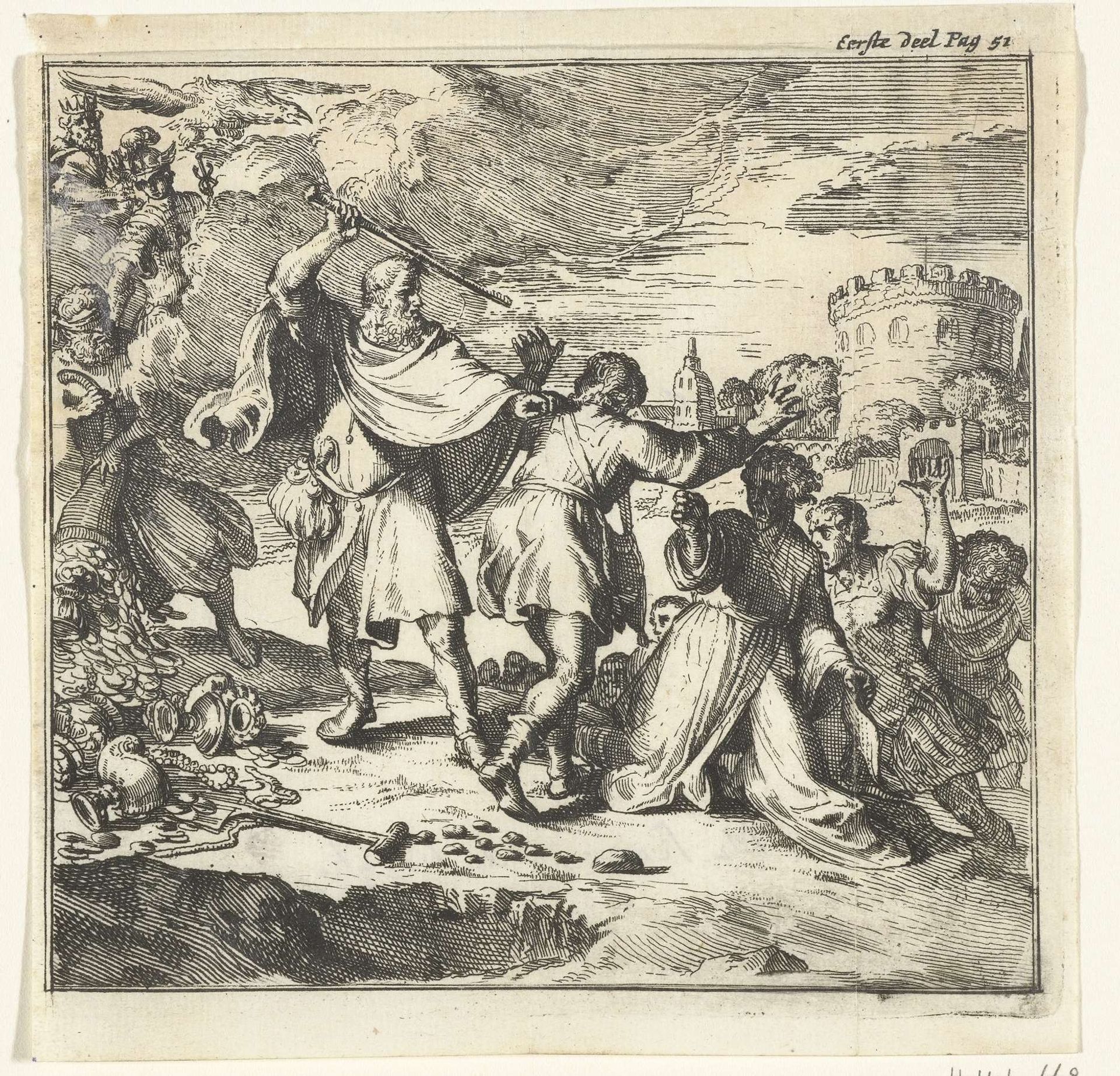 Illustratie voor 'Alle de werken' van Lucianus by Romeyn de Hooghe