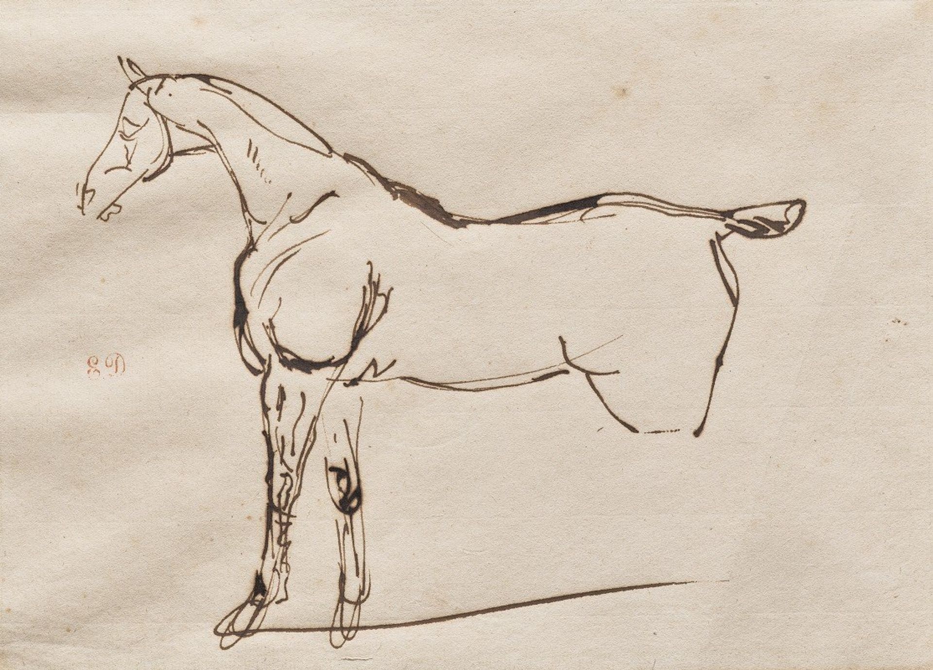 Study of a Horse by Eugène Delacroix