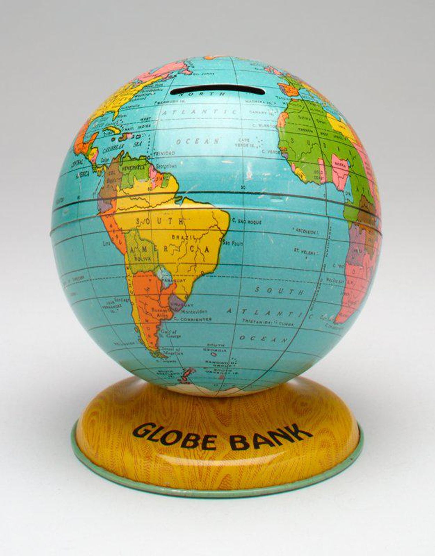 -Globe Bank- still bank by J. Chein & Company