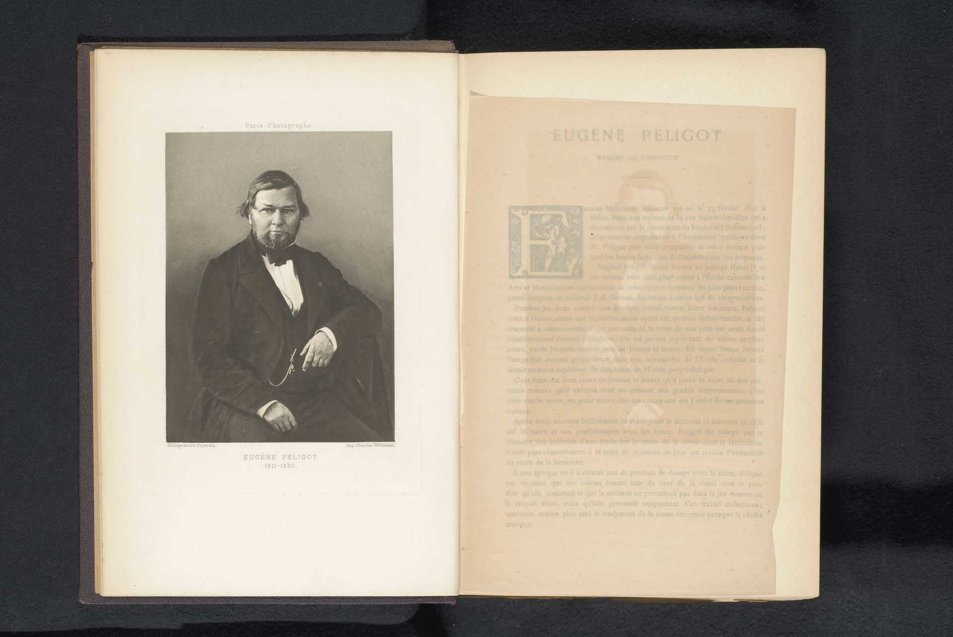 Fotoreproductie van een portret van Eugène-Melchior Péligot by Anonymous