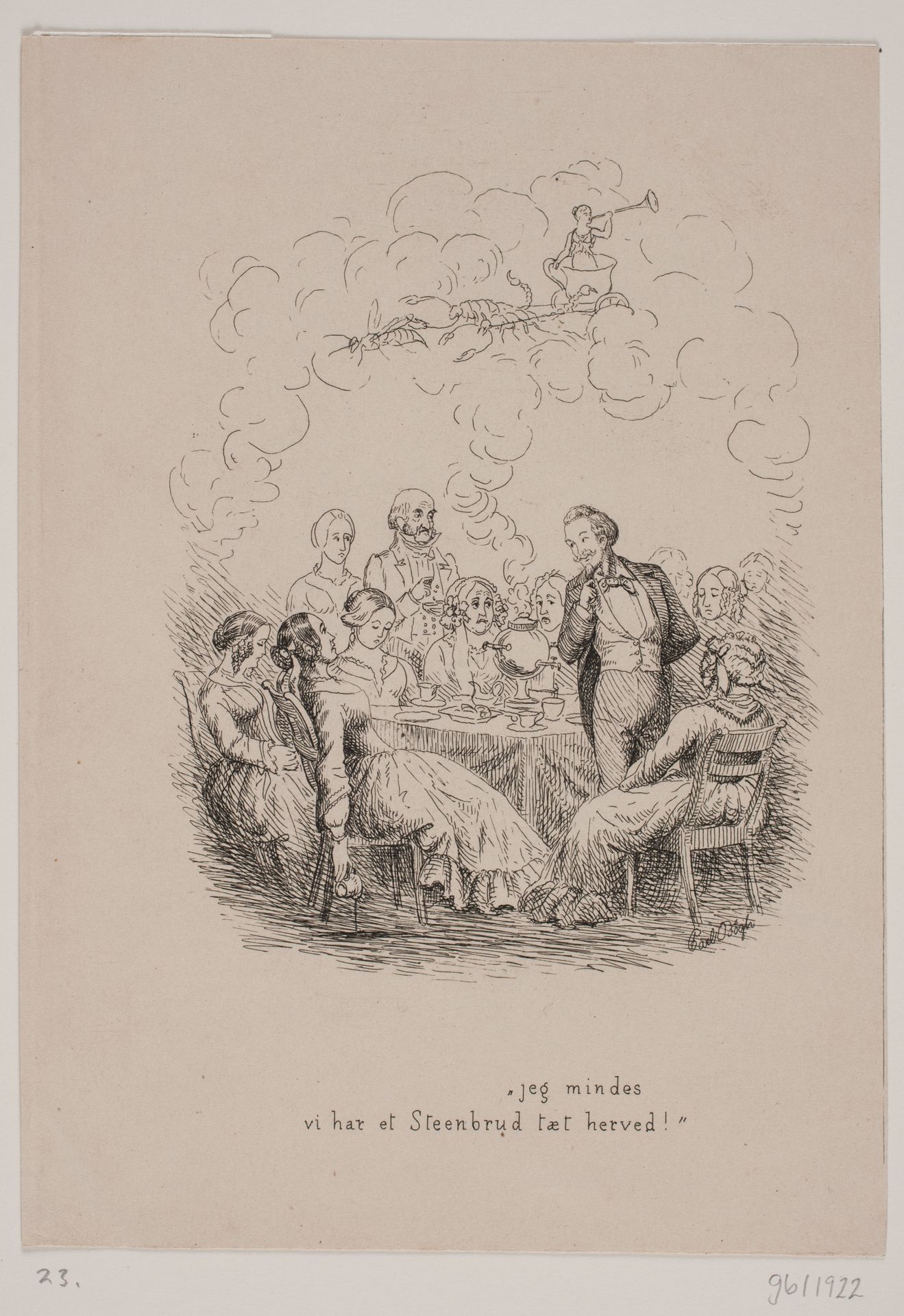 Illustration til digt af Erik Bøgh by Carl Bøgh