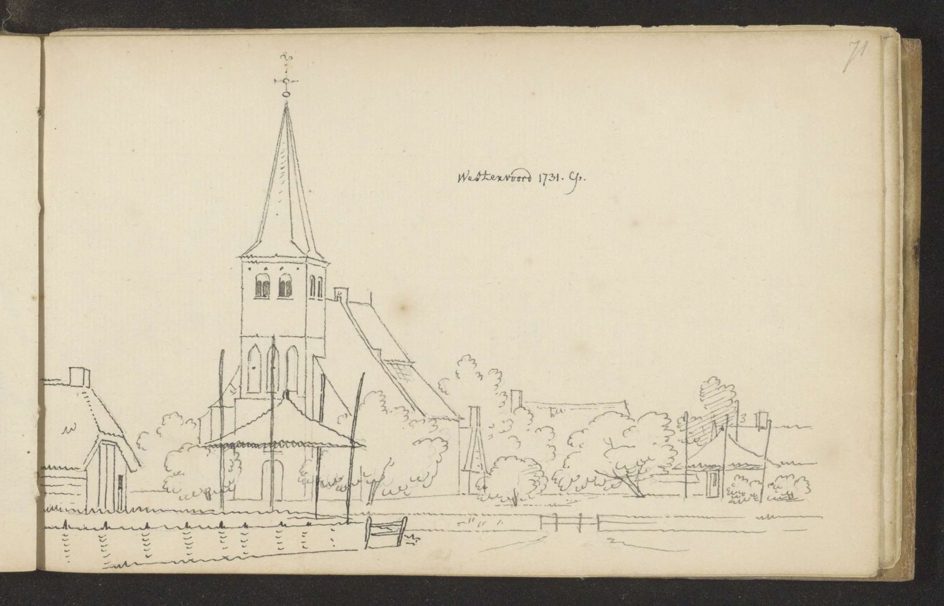 Dorpsgezicht te Westervoort by Abraham de (II) Haen
