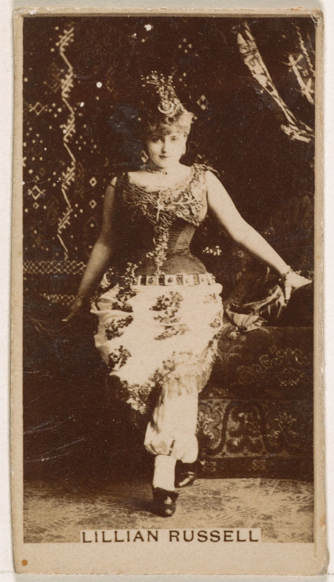 Lillian Russell, from the Actresses series (N245) issued by Kinney Brothers to promote Sweet Caporal Cigarettes by Kinney Brothers Tobacco Company