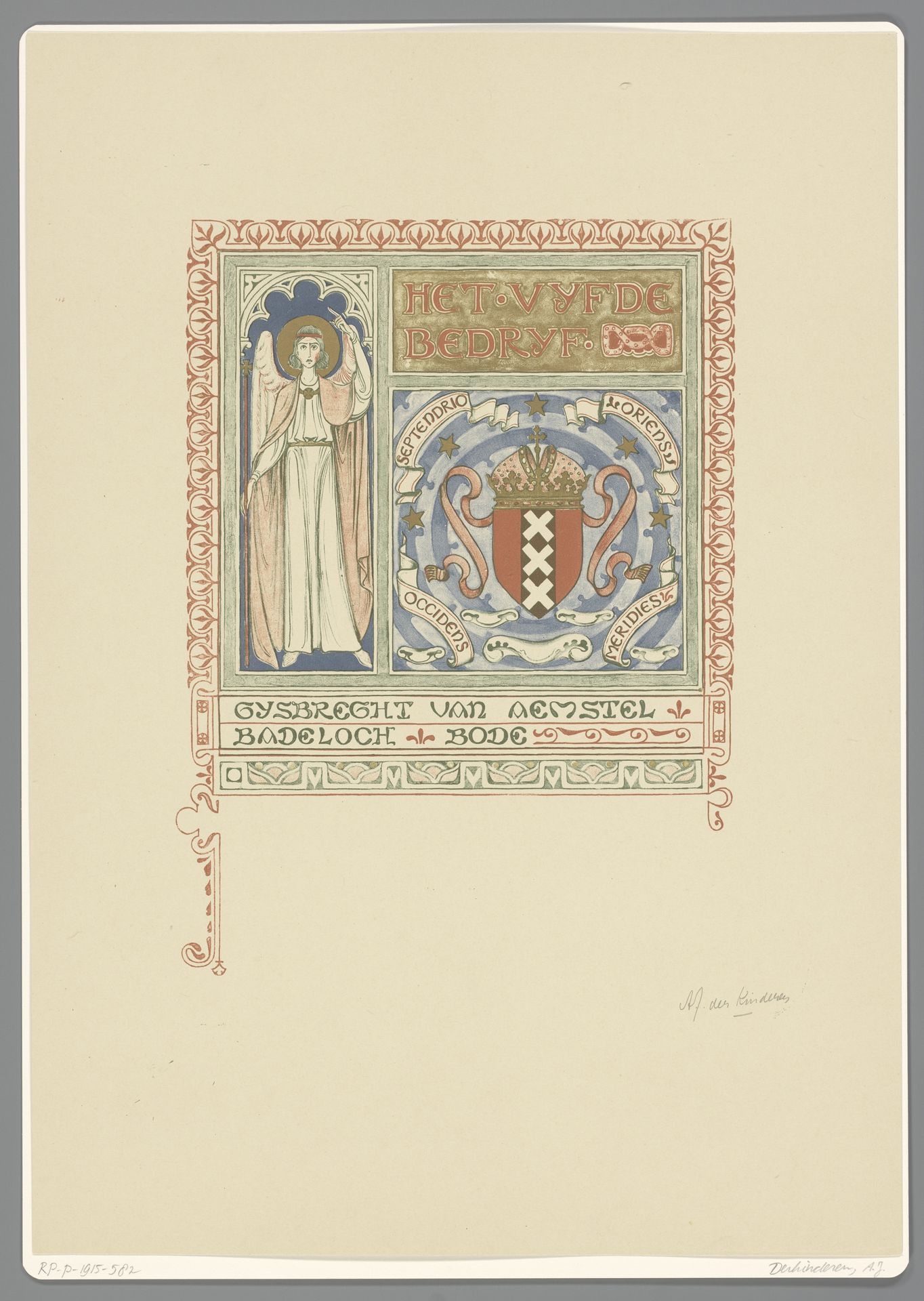 Het vyfde bedryf by Antoon Derkinderen
