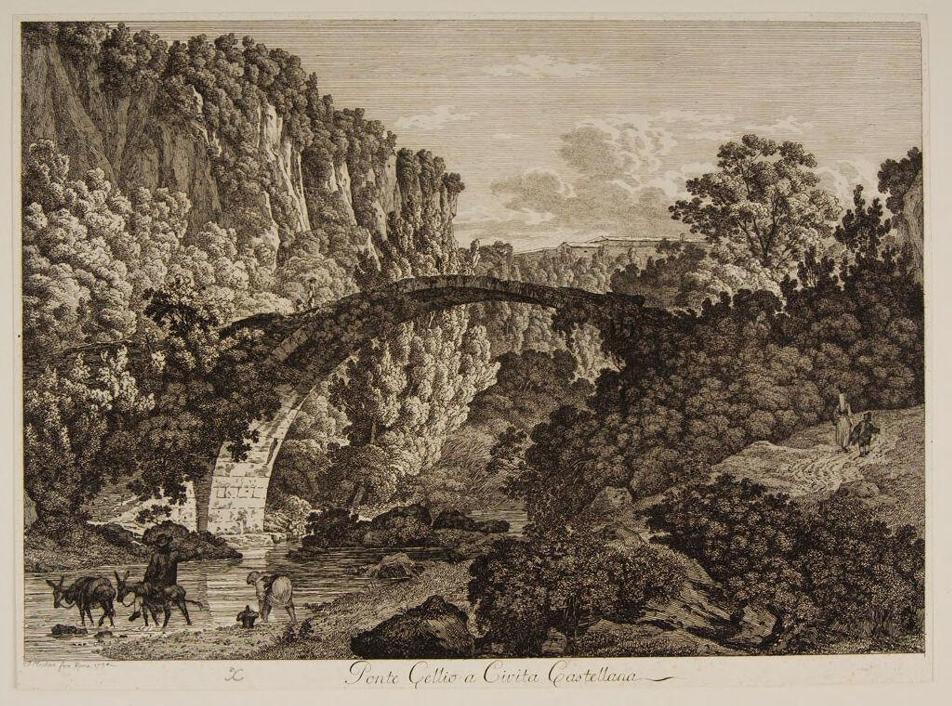 Ponte Cellio a CivitÃ  Castellana by Jacob Wilhelm Mechau