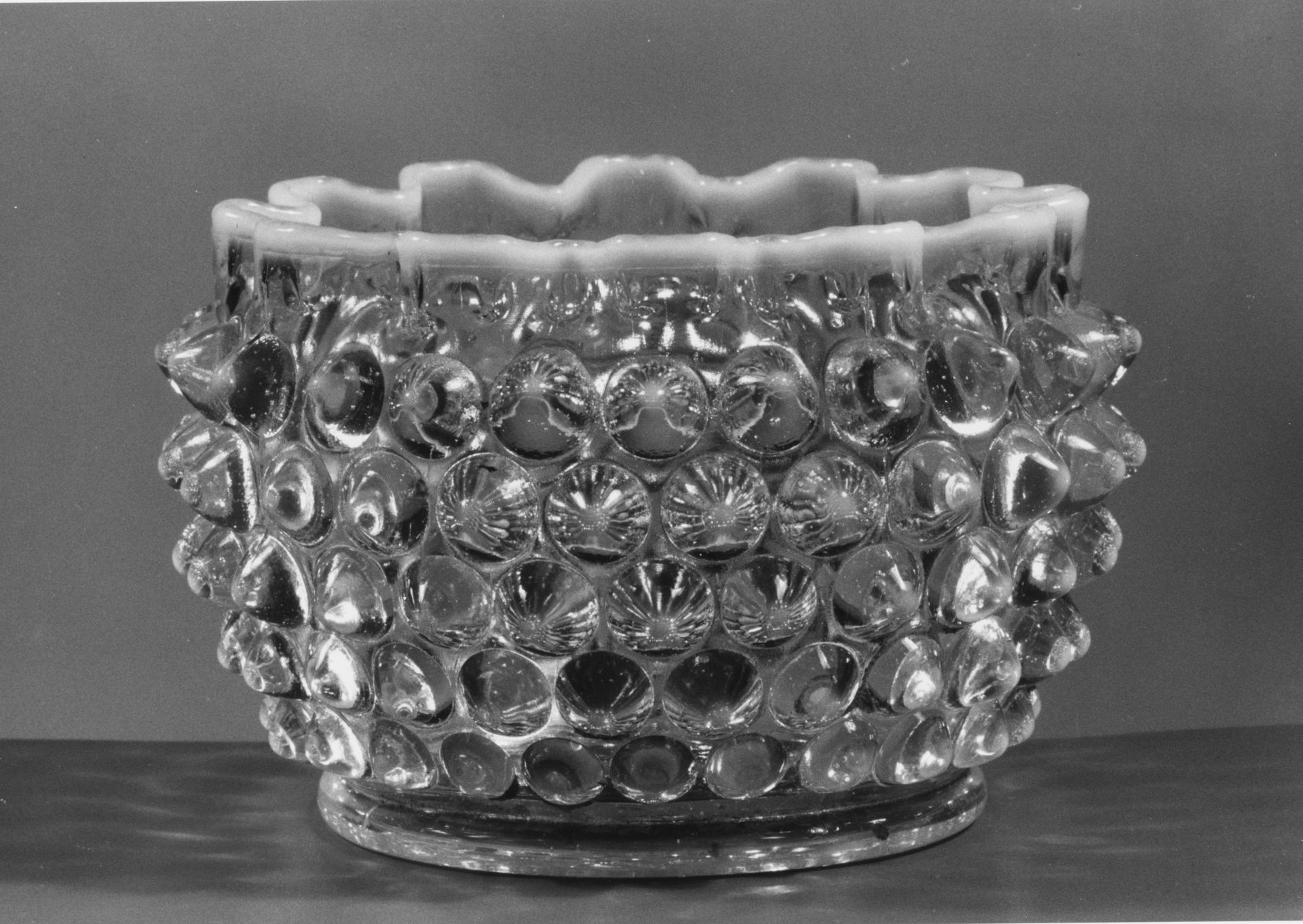 Hobnail finger bowl by Hobbs, Brockunier and Company